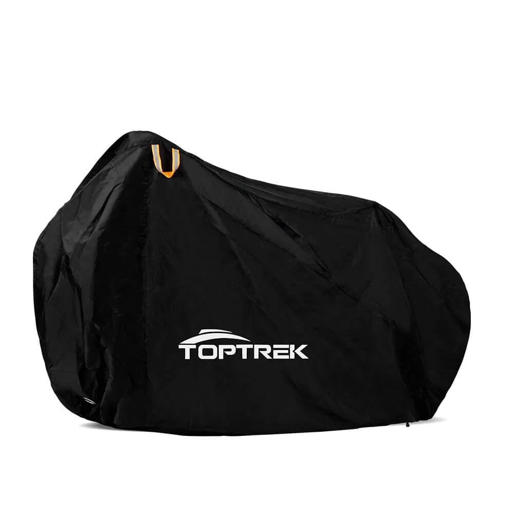 Toptrek Funda impermeable para bicicleta, tejido Oxford, lona impermeable de alta calidad, 200 x 110 x 70 cm, funda protectora para bicicleta con bolsa