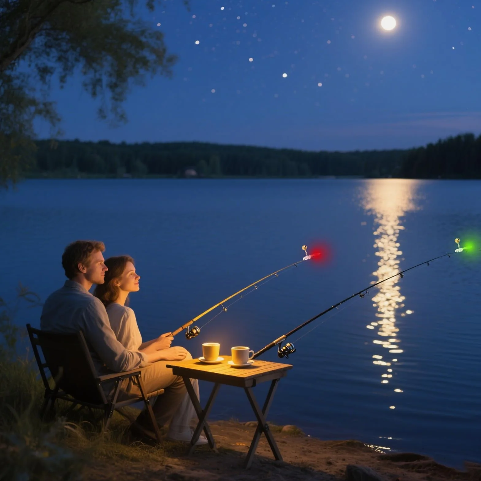 DONGZQAN 4pcs Pesca Alarma Campana Alarma de Pesca Alarma de Pesca Alarma de Pesca Alarma de Pesca Regalo de Pesca Nocturna Swingers Con Cargador y Batería