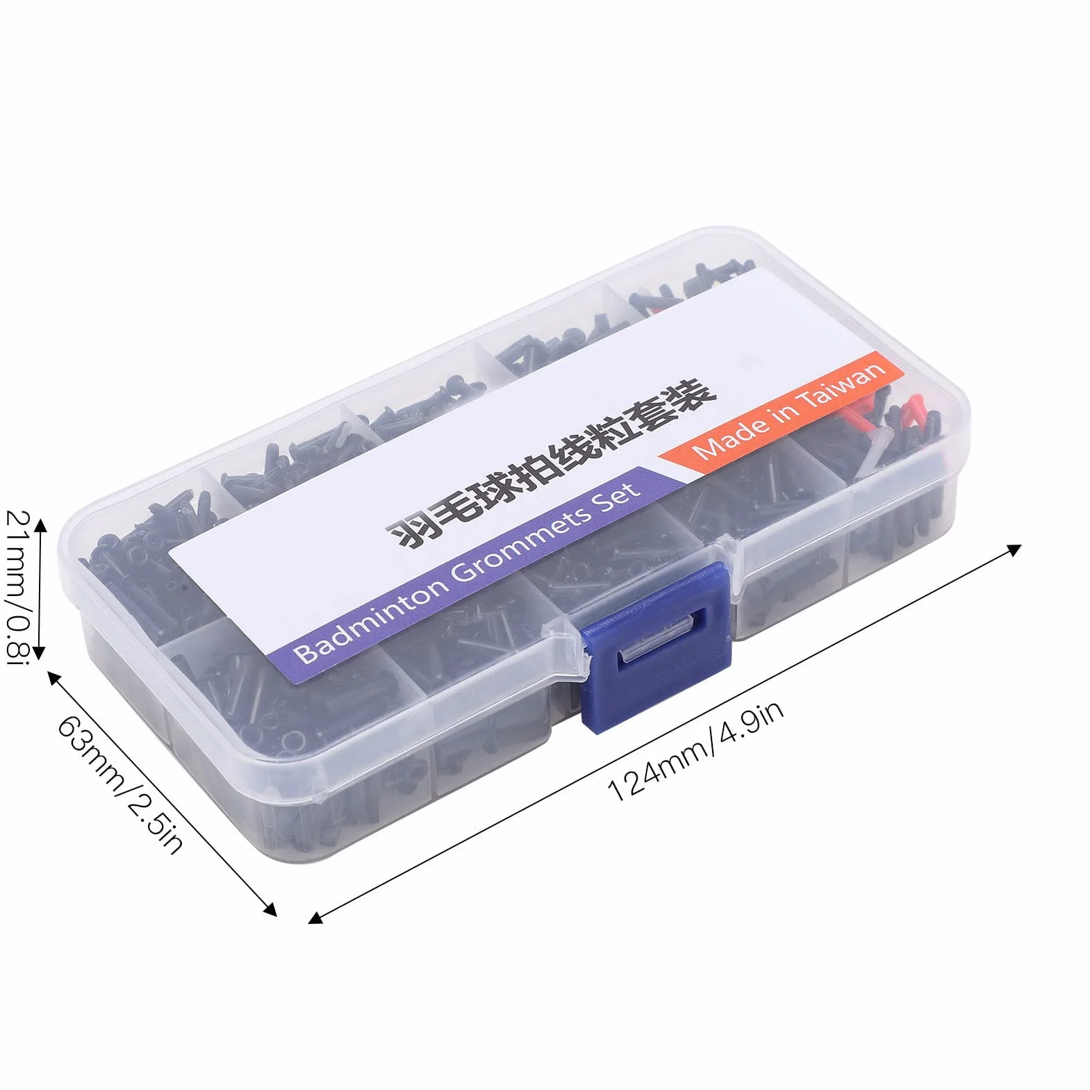 Conjunto de Ojetes de Bádminton, Kit de Ojales Roscados para Raqueta de Bádminton Protector de Cuerdas de Raqueta de Nailon para Reparaciones de Raquetas
