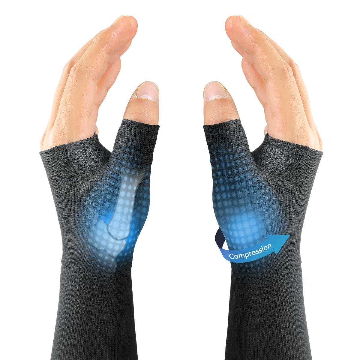 FORTEMOTUS Rizartrosis Pulgar Derecho e Izquierdo, Muñequera CMC Compresión para Artritis y Síndrome del Túnel Carpiano, Funda Férula para Mujeres y Hombres(M)
