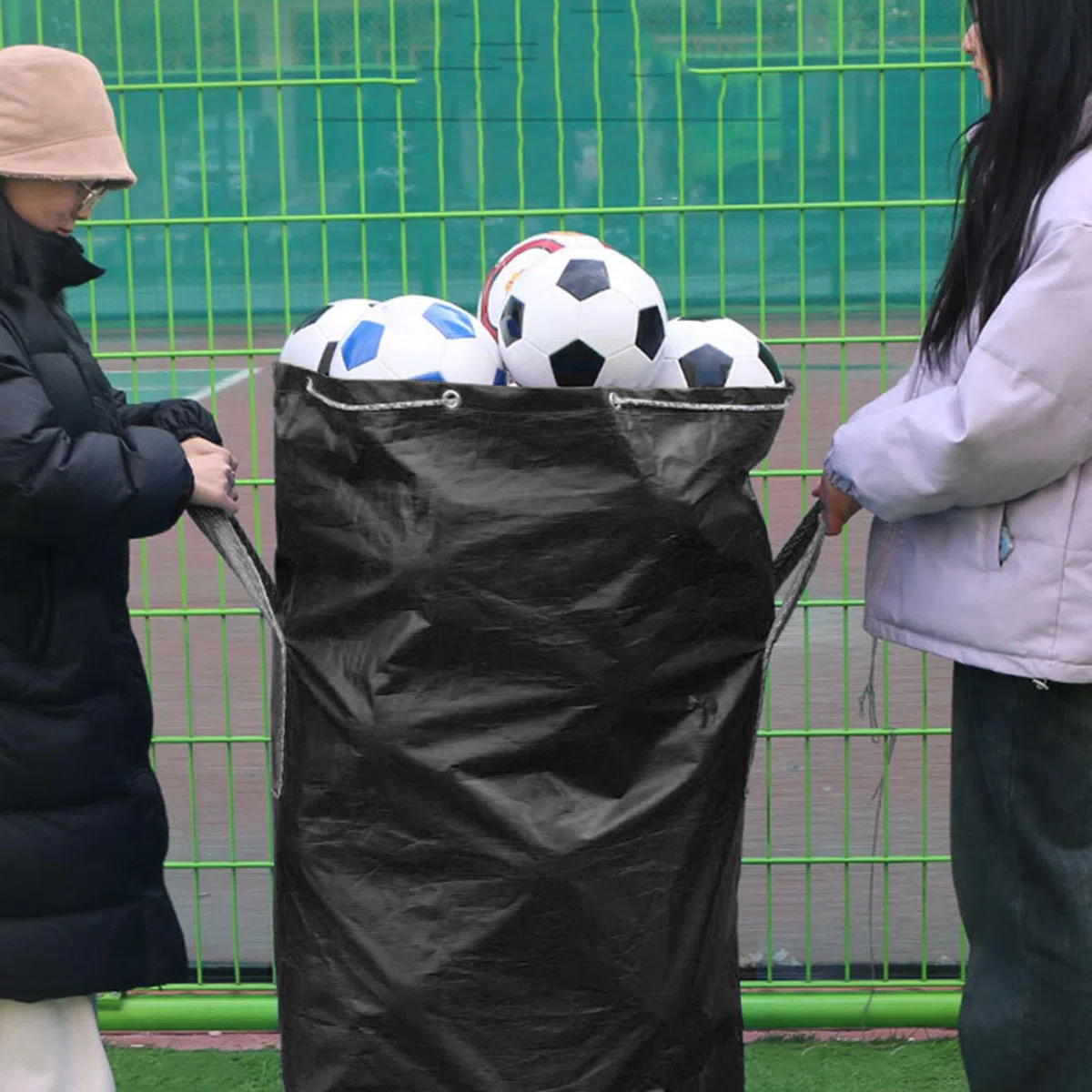 Bolsa para Balones - Saco De Cuerda para Fútbol 190L - Bolsa Impermeable Grande con Cierre De Cuerda para Entrenamiento Escuela Playa Campamento Y
