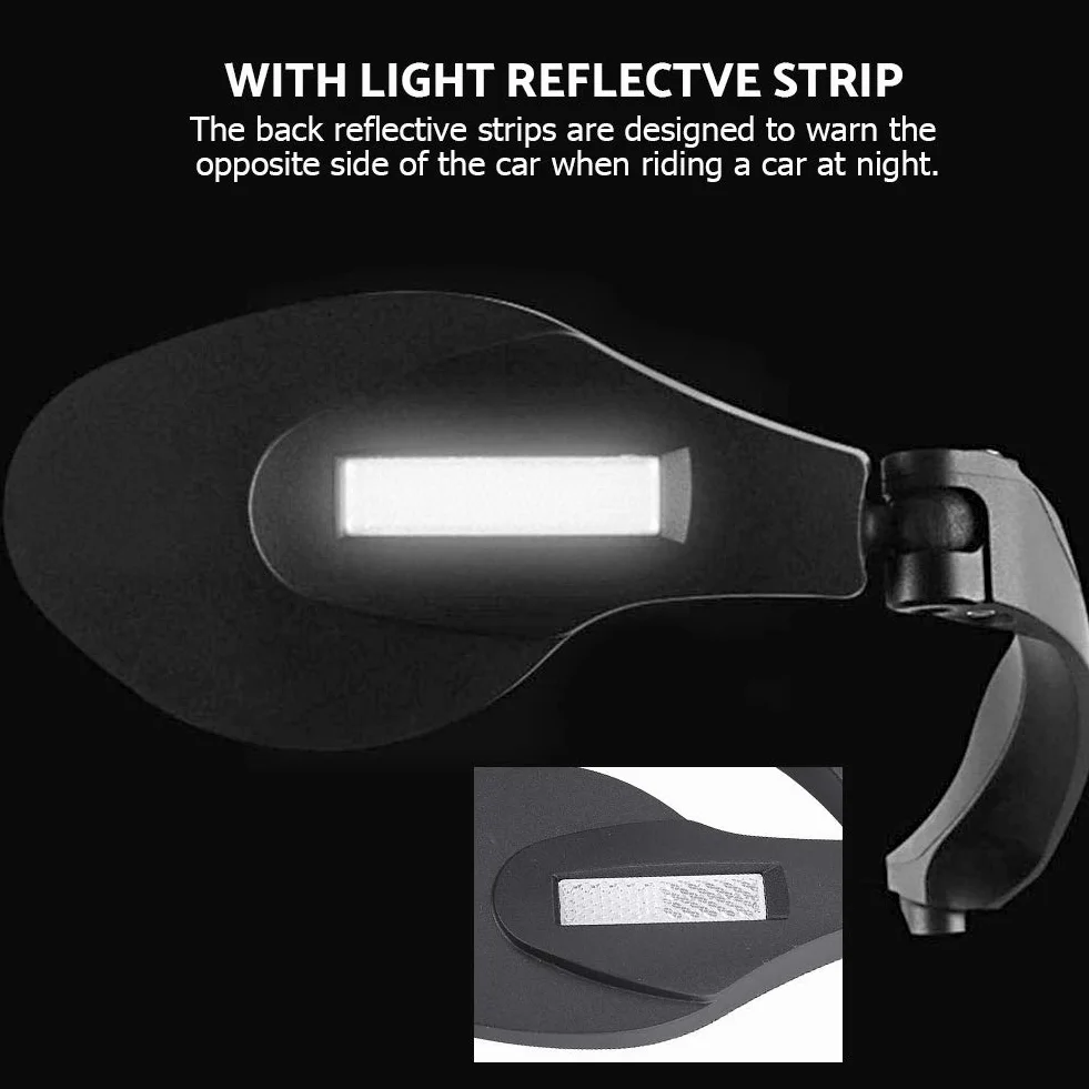 Espejo retrovisor para bicicleta de acero inoxidable con rotación ajustable de 360 grados, espejo retrovisor para bicicleta de carretera de 22,2 mm, manillar izquierdo y derecho