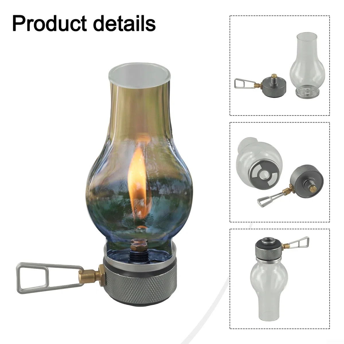 Linterna de gas para camping, lámpara de gas portátil, lámpara de gas de cobre, aleación de aluminio, linterna de atmósfera para senderismo al aire libre, iluminación de tienda de campaña