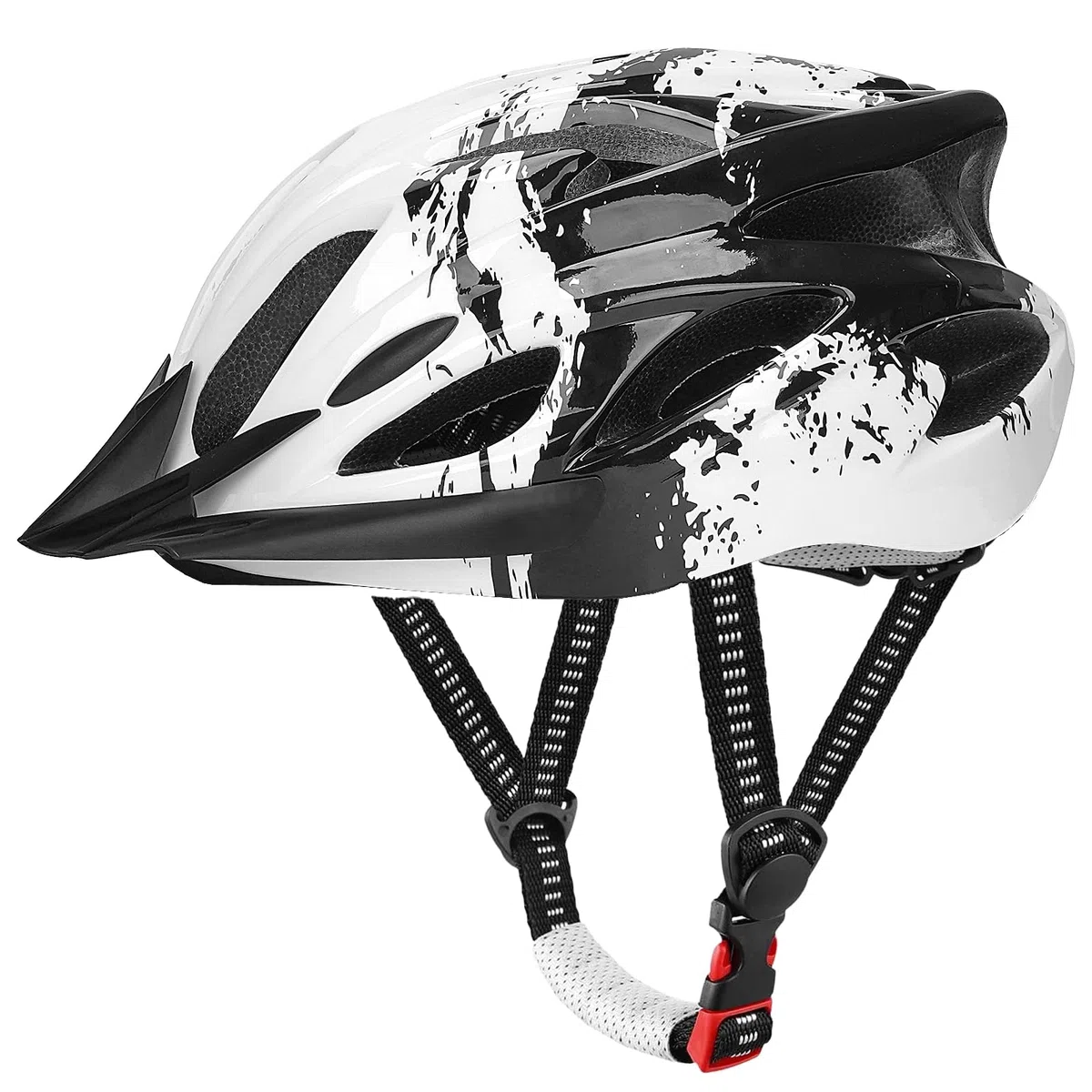 Casco Bicicleta Adulto con Visera Extraíble Forro Lavable Cascos Bicicleta Montaña Ajustable para Adultos Que Montan en Montañas y Carretera (Tamaño de la Cabeza 58-62cm)