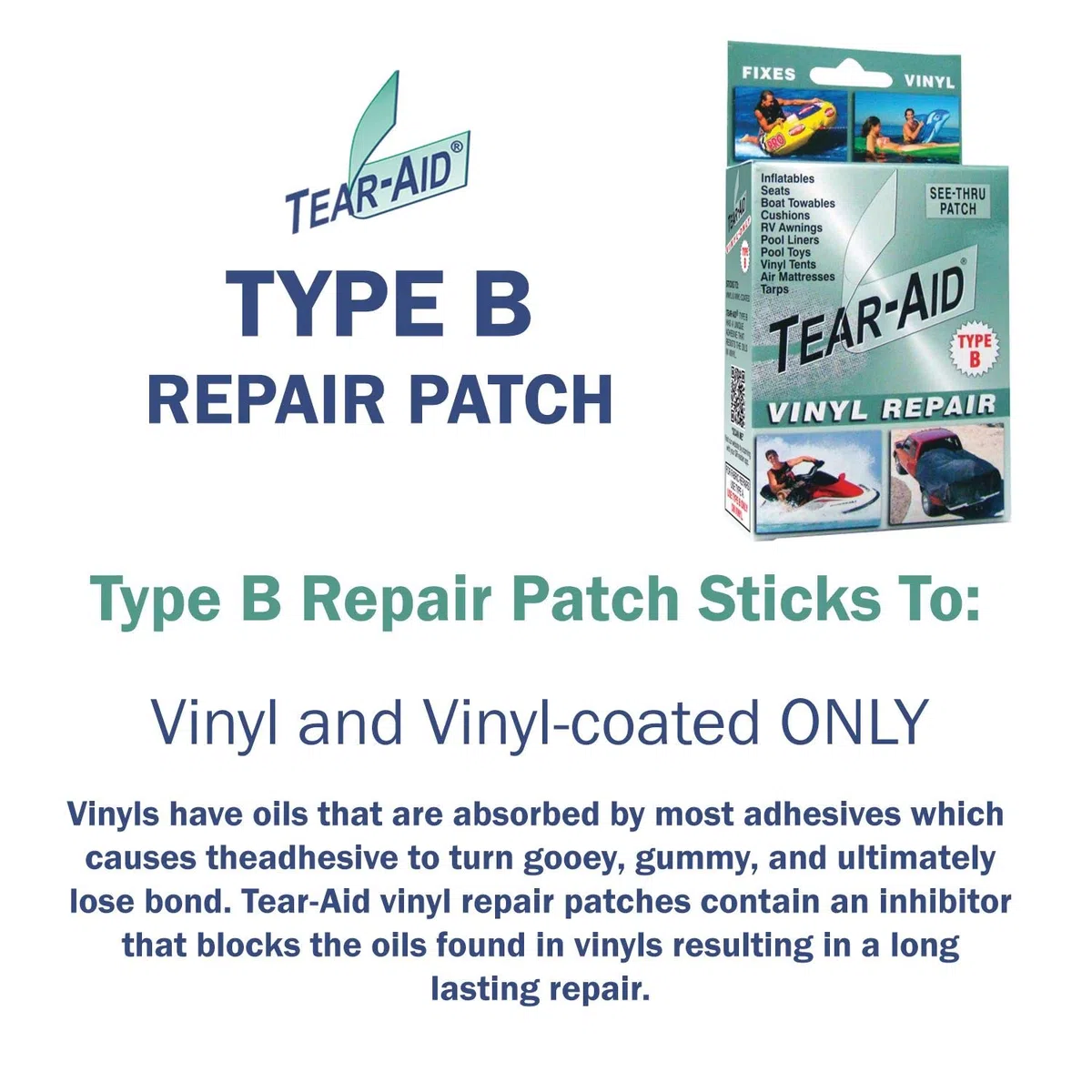 Tear-Aid Vinyl Repair Patch Kit, Type B