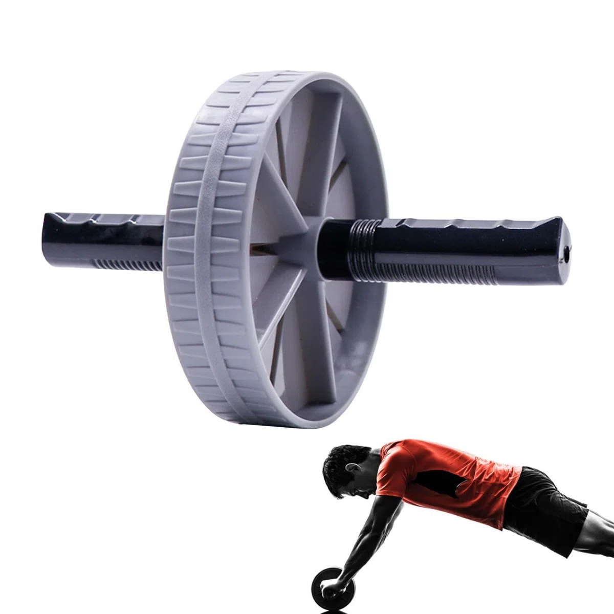 Ab Wheel Roller – ABS Core Trainer Single Wheel, Anti Slip Grip | Abdominal Workout Equipment Strength Training Tool For Home Gym Fitness Beginner Exercise Routine