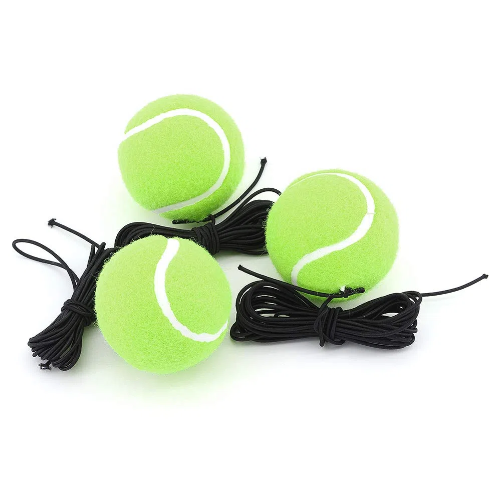 Juego de Entrenamiento de Tenis Con 3 Pelotas, Base y Pelota de Práctica Con Cuerda - Herramienta de Entrenamiento Para Adultos y Niños Principiantes