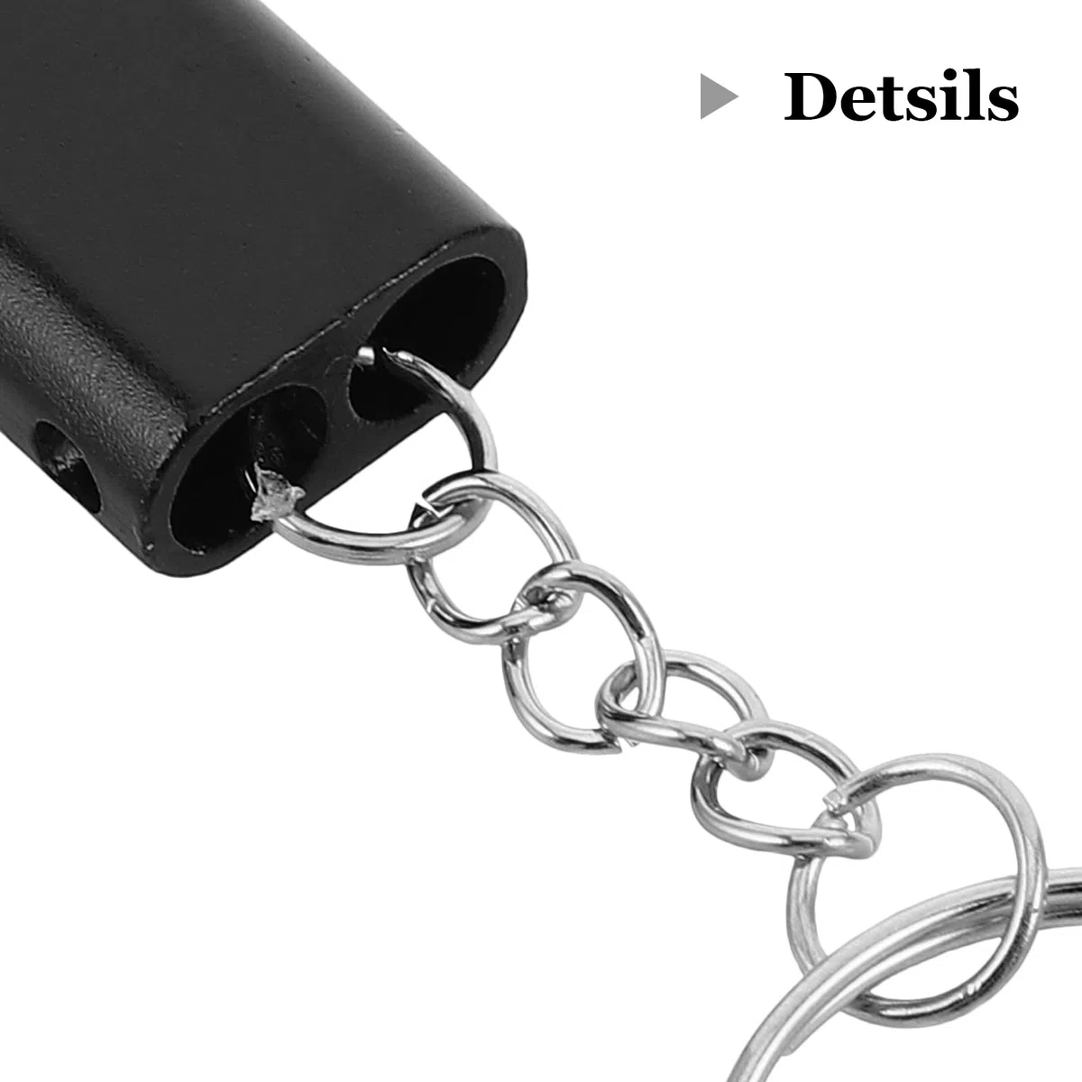 Silbatos de Emergencia de Supervivencia al Aire Libre, Pack 15 Unidades, Doble Tubo, Aleación de Aluminio Negra, Sonido Fuerte 110 Decibelios, Llavero para Camping, Senderismo