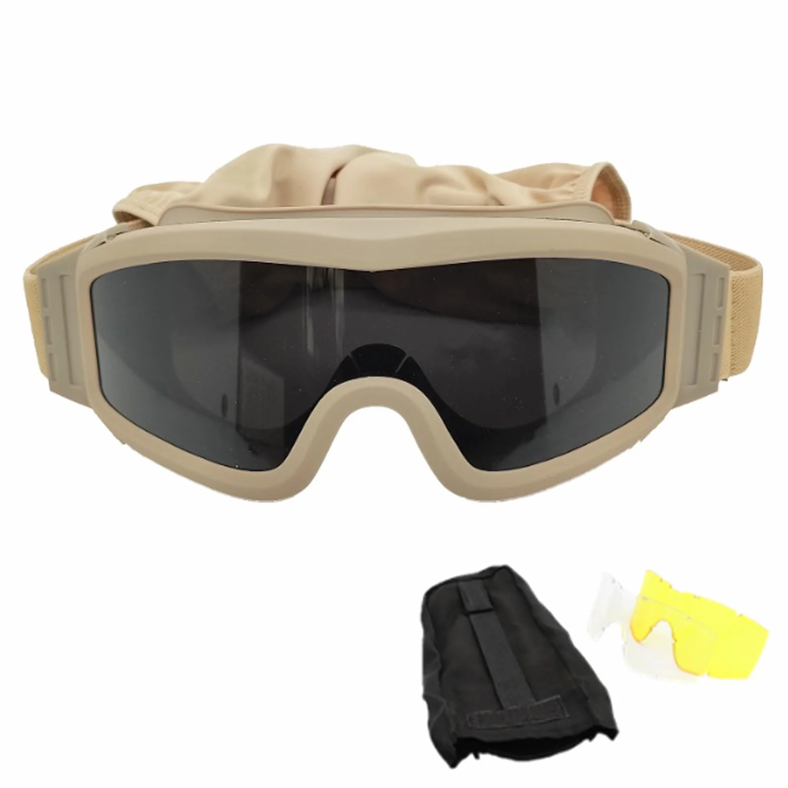 Gafas Airsoft, Gafas Tácticas de Seguridad, Gafas Deportivas para Ciclismo con 2 Lentes y Bolsa de Tela contra el Viento y el Polvo, Resistentes a los Impactos
