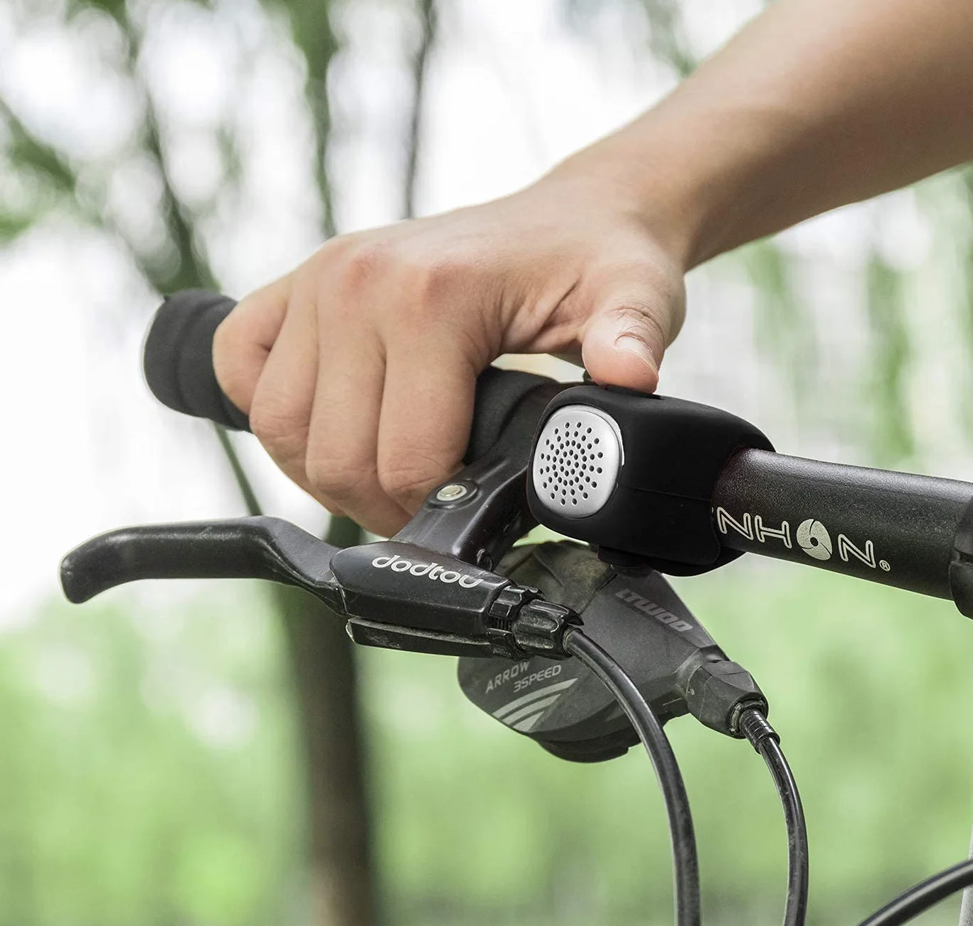 ROCKBROS Timbre Bicicleta Electrónico Mini E-Bell Impermeable para Patinete MTB 3 Sonidos Accesorio para Ciclismo