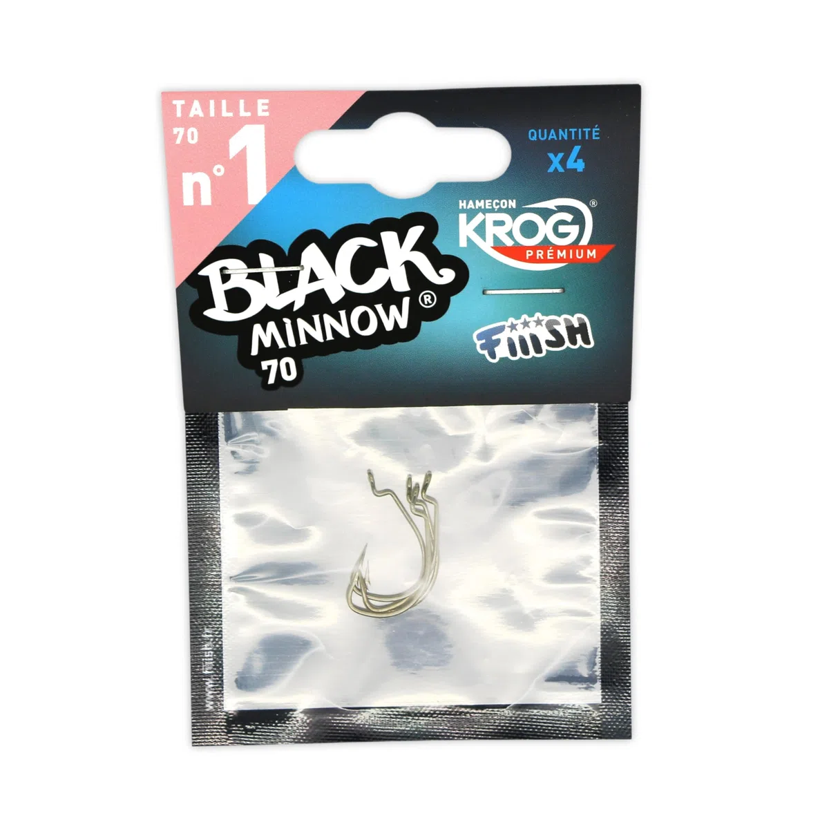 Black Minnow Fiiish Lures Anzuelo BM - Anzuelo para Señuelo Blando de Vinilo - Pesca Spinning de Bass Lubina y otras especies