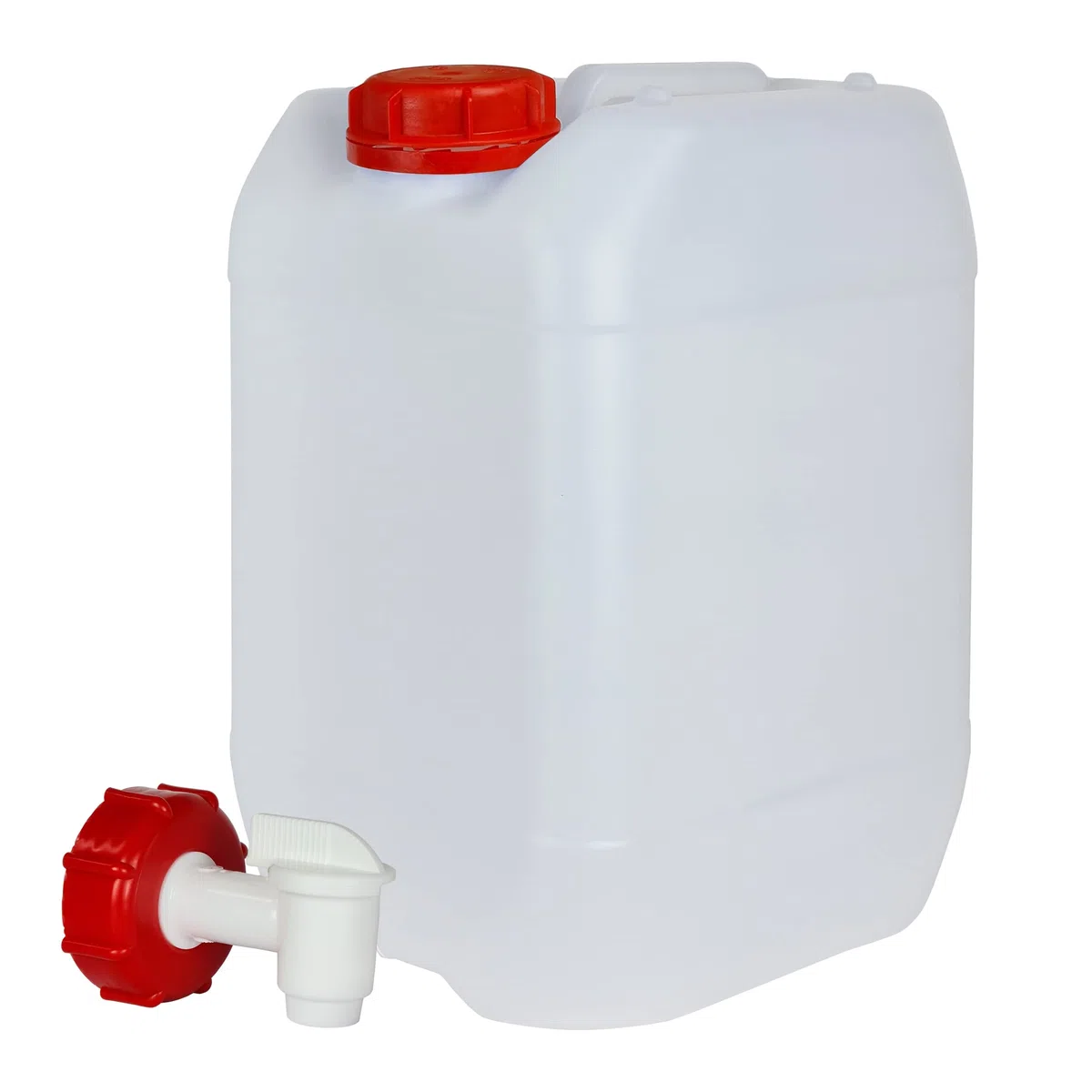 Garrafa con Grifo 10 litros. Apta para uso alimentario. Boca ancha. Idónea como depósito de agua potable. Resistente a químicos. (1 Unidad).