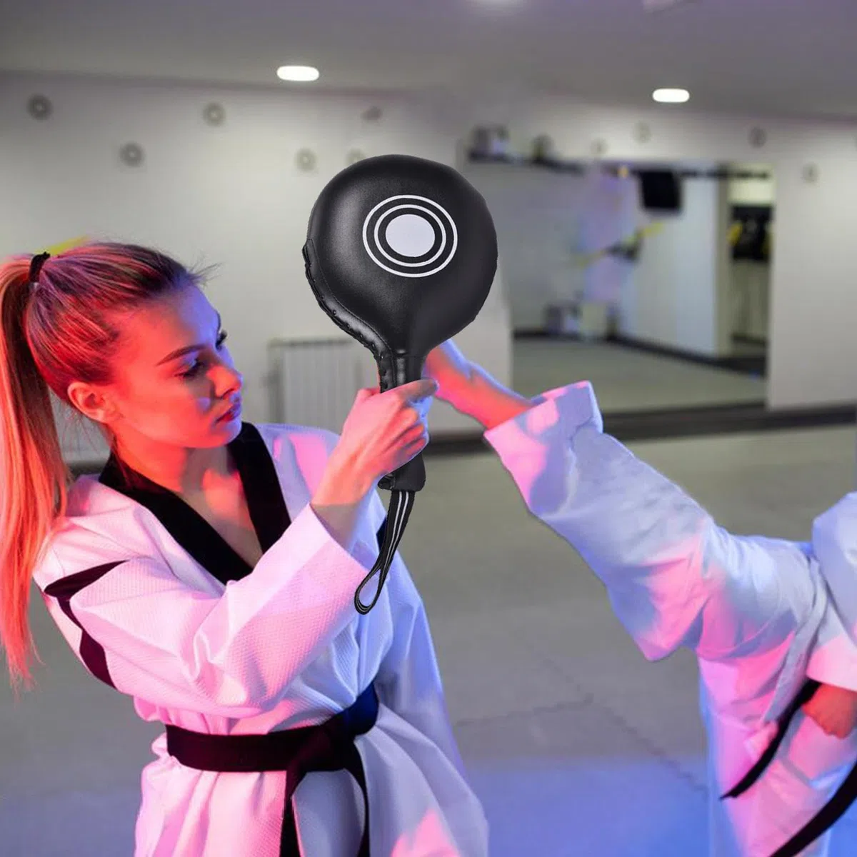 Manopla de mano, manoplas de patadas, aprox. 14.2 x 7.9 x 2.0 pulgadas (36 x 20 x 5 cm), práctica de kickboxing, objetivo, equipo de entrenamiento, boxeo, karate, taekwondo, artes marciales, guante de