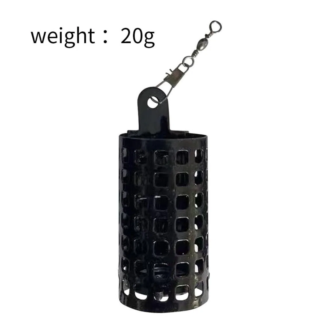 Caza de Pesca Caza de Metal Tackle de Pesca Titular de Pesca Cebador de Cebo Cesta de Trampa de Cebo 10 Piezas 20g Caza de señuelo de Pesca