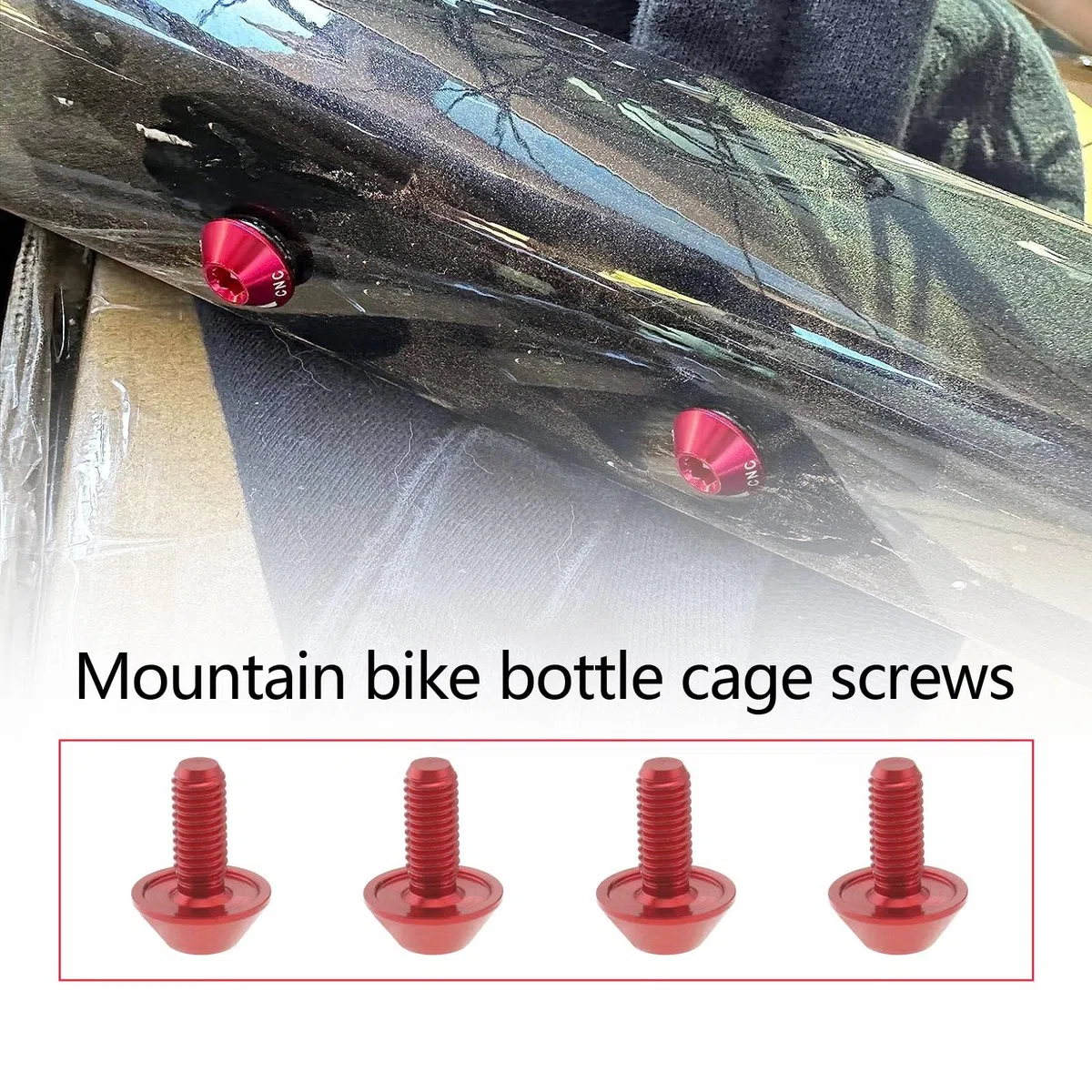 4 tornillos hexagonales M5 x 12 mm para soporte de botellas de agua para bicicleta, soporte para botellas de agua, tornillos para bicicleta de montaña, bicicleta de carretera