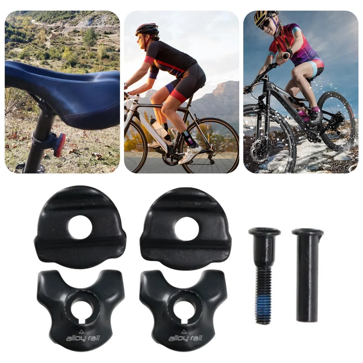 Abrazadera de tija de sillín | Clips ovalados/redondos para tubo de sillín | Clip de abrazadera de tubo de sillín Clips de tubo de tija de sillín, 7 x 9 mm/7 x 7 mm, accesorios de ciclismo, equipos de