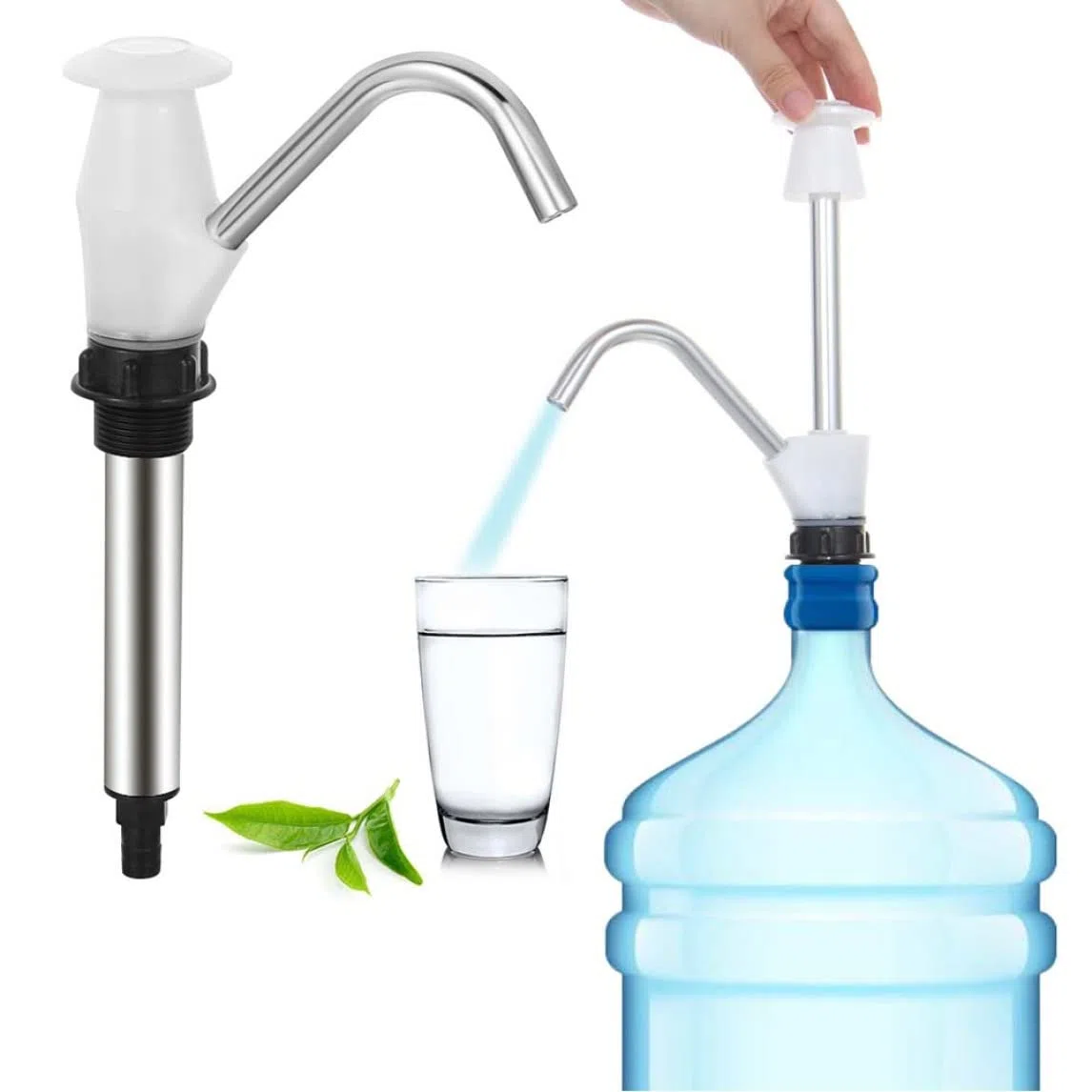 Grifo con bomba manual |.Grifo de bomba Manual de agua del fregadero de doble acción para Camping, remolque, autocaravana, herramienta de bombeo de repuesto