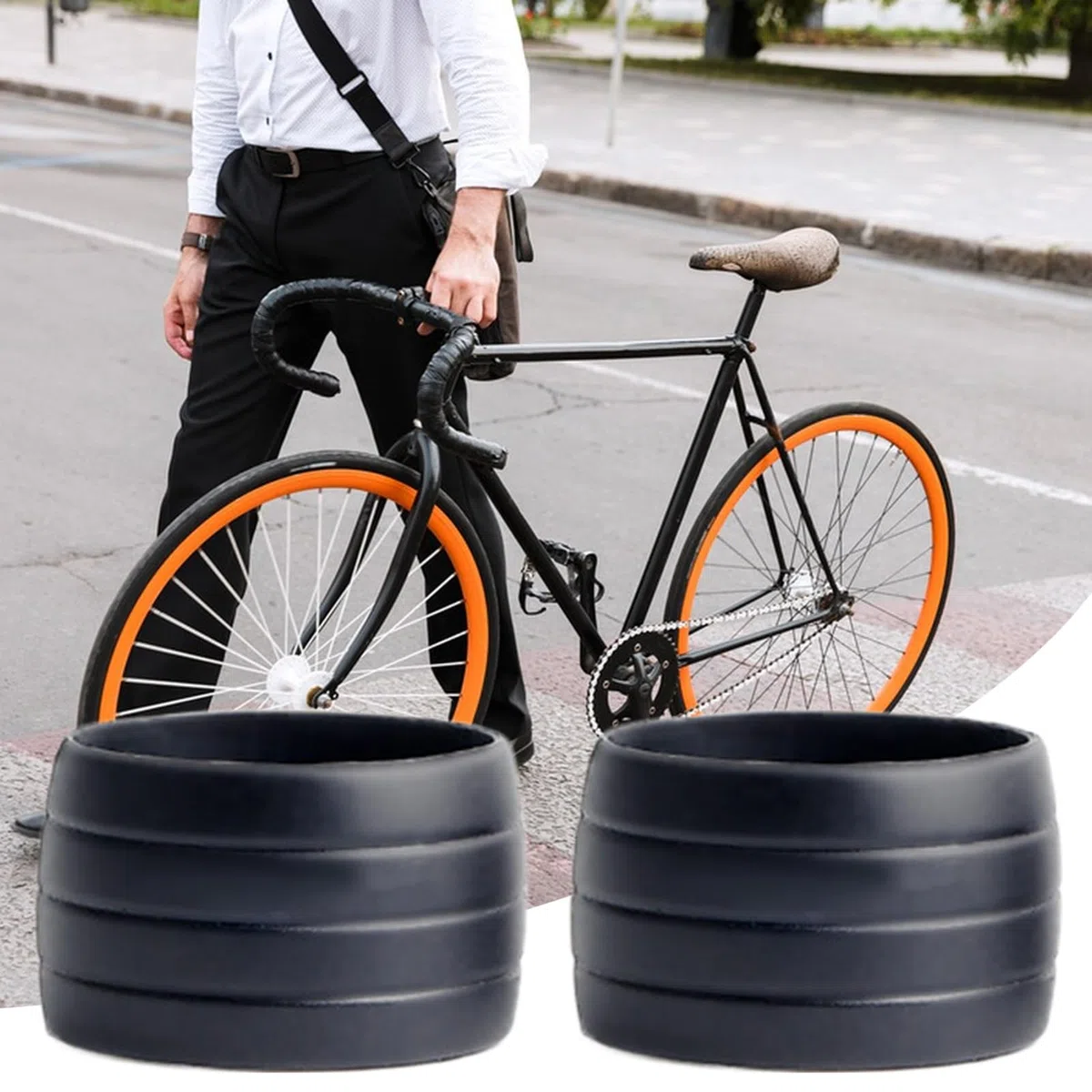 Generisch de silicona para fijación de bucles – Banda de tienda de carreteras | Mango de silicona antideslizante | Lazos de carga de bicicleta | Herramienta de fijación impermeable para mango de
