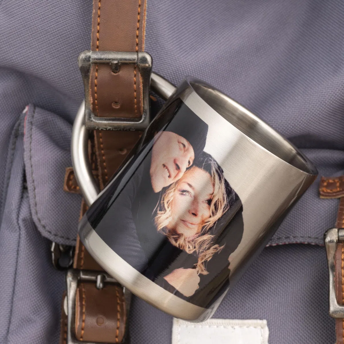 Wanapix | Taza de Acero Impresa de 20 cl. de Capacidad | Personalizada mediante Impresión a Color | Taza Pequeña para Camping y Montaña | Impresa con cualquier Texto o Imagen