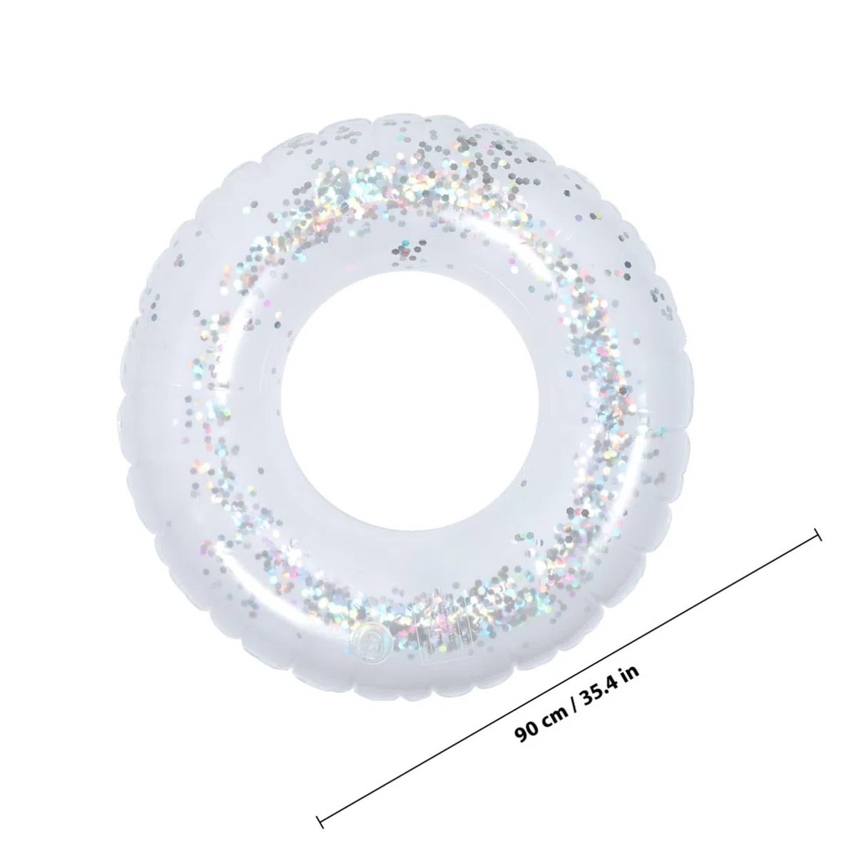 UPKOCH Anillo De Natación De Color Transparente Lentejuelas Flotador Inflable De PVC para Piscina Accesorio para Fiestas Acuáticas