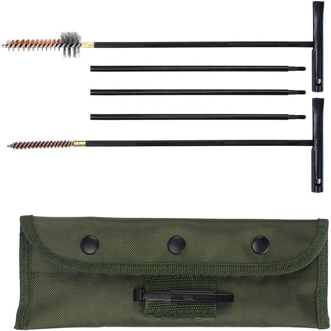 Kit de Limpieza portátil para Rifle de 5,56 mm .223 .22 Cal con Bolsa de Transporte para Caza y Tiro