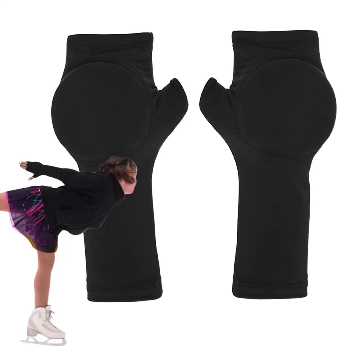 Guantes De Patinaje sobre Hielo,Guantes De Patinaje sobre Hielo, Equipo de Seguridad para Mins Deportes de, Cubierta para Adultos, Almohadillas