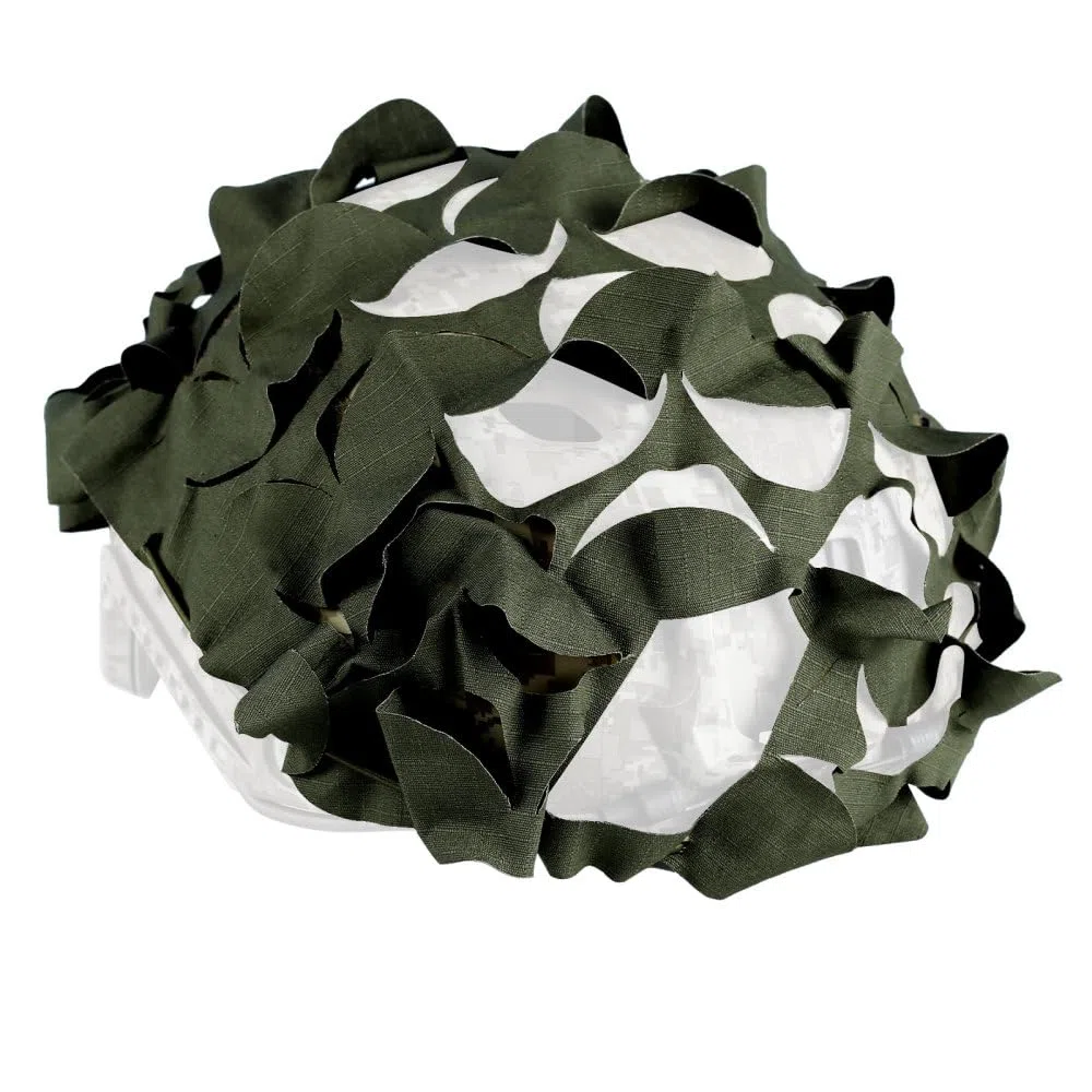 Funda de casco de caza militar, 1/2 unids de malla táctica, cubre rápida ajustable para el tiro de caza, Airsoft Paintball, verde