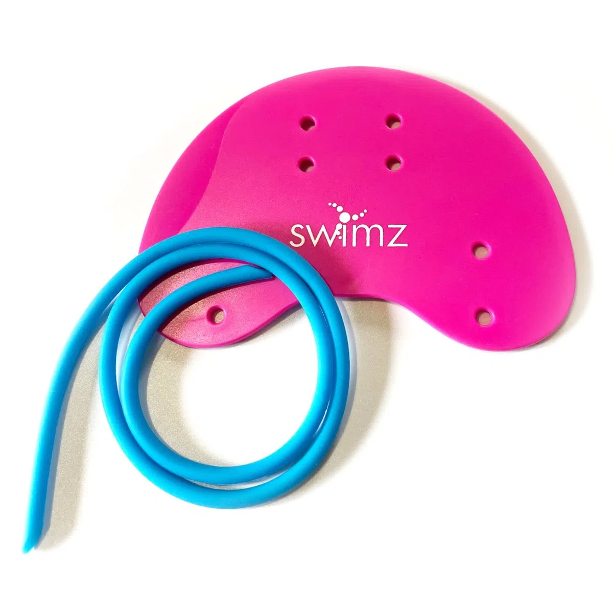 Swimz Paletas de dedo para natación, color rosa, azul y blanco, talla única