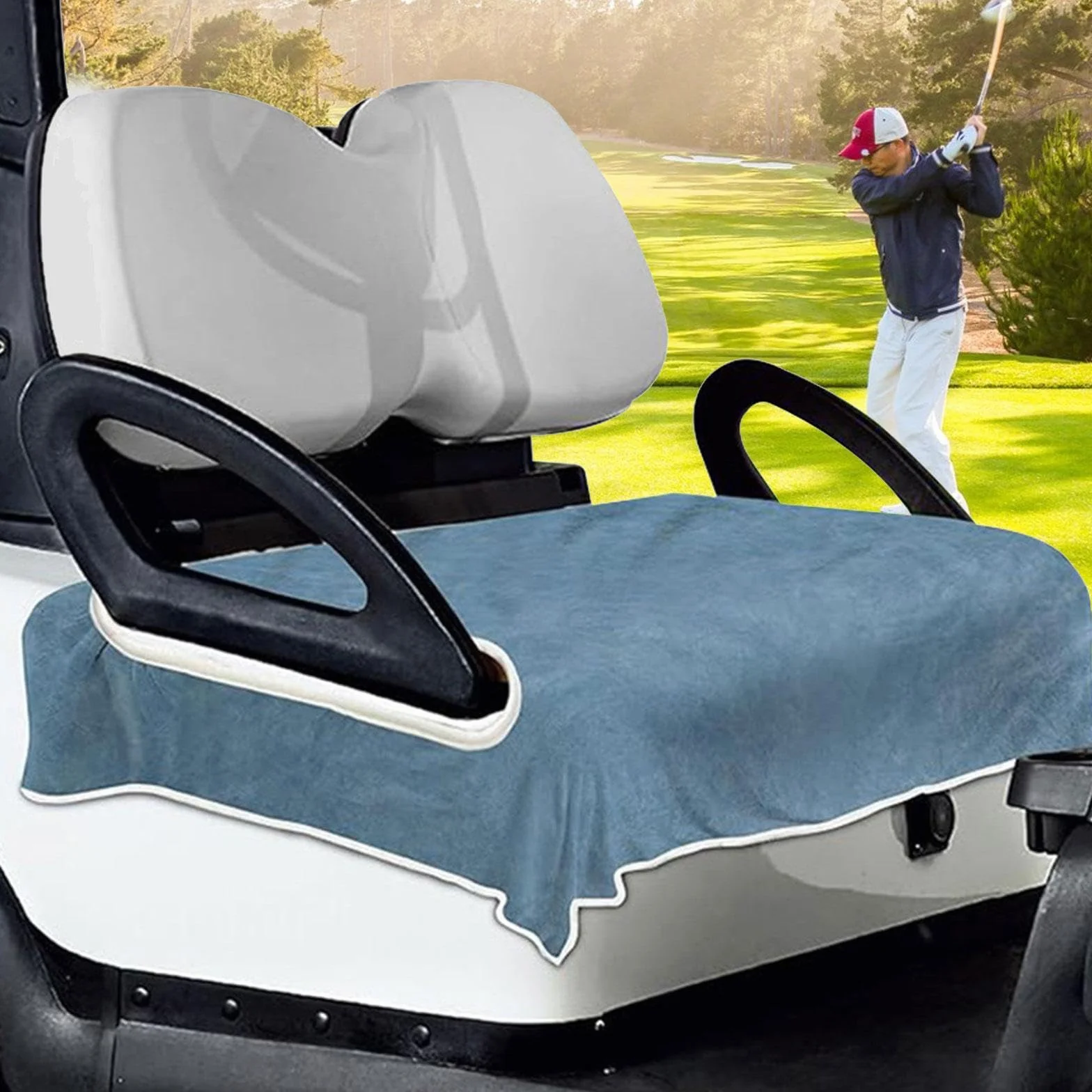 Funda de Carrito de Golf, Diseño Simple, para Asientos de 2