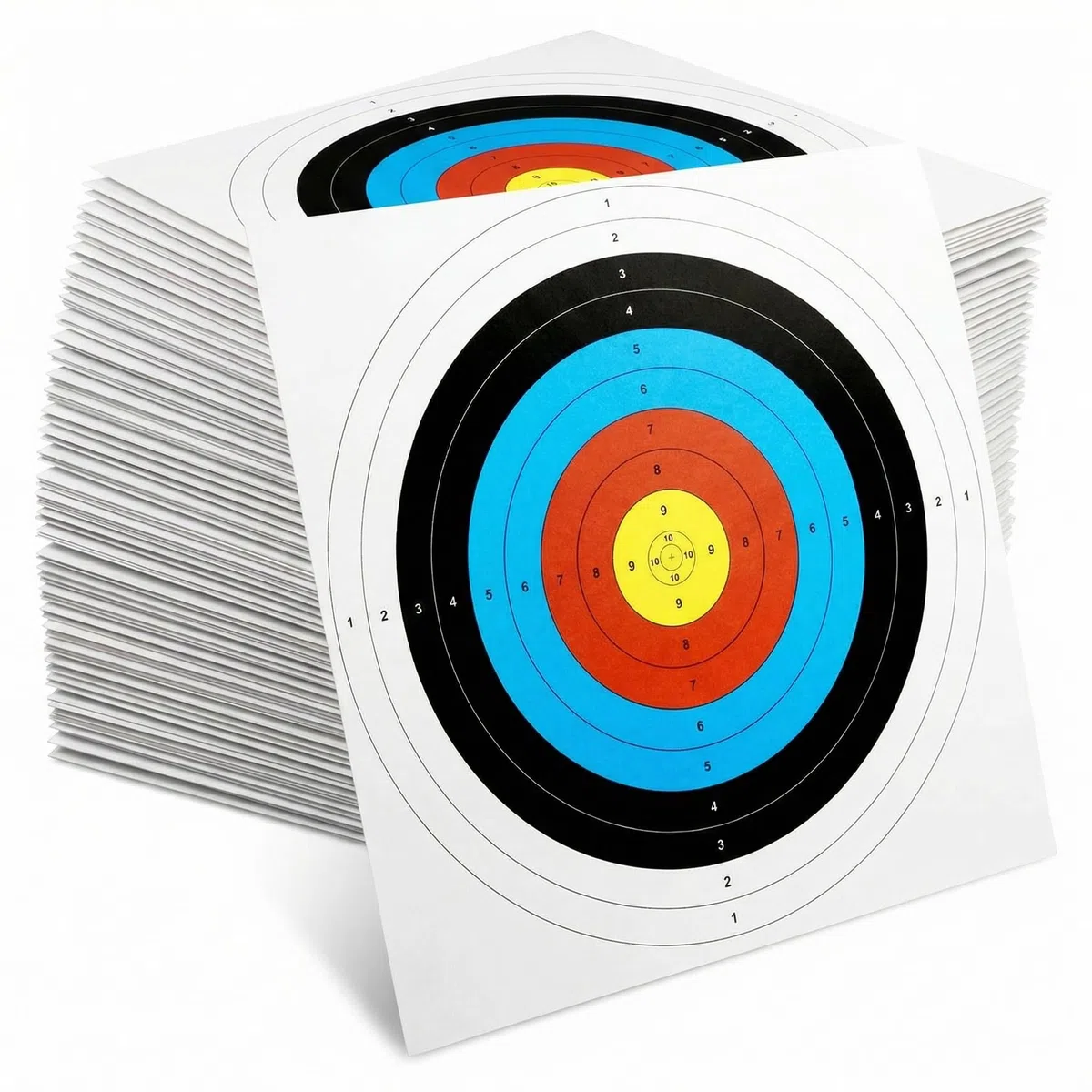 QWORK Objetivos de Tiro con Arco, Caras de Papel, 40 cm/60 cm Disponibles - Accesorios de Tiro con Arco