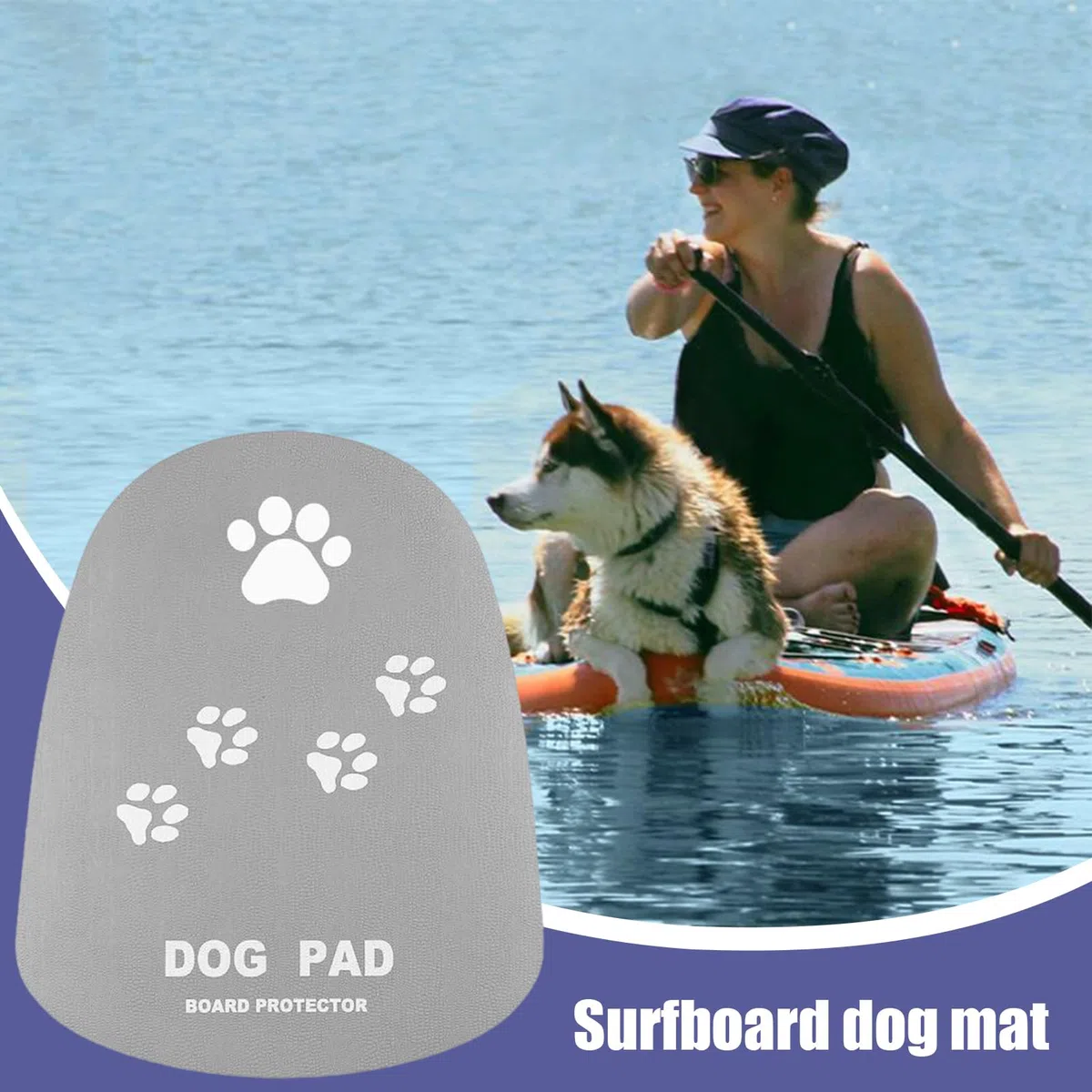 Almohadilla de tracción para Tabla de Surf de Remo para Perros, Alfombrilla Antideslizante para Cubierta, Alfombrilla de Seguridad para Skimboard, yate, Piscina y Actividades al Aire Libre