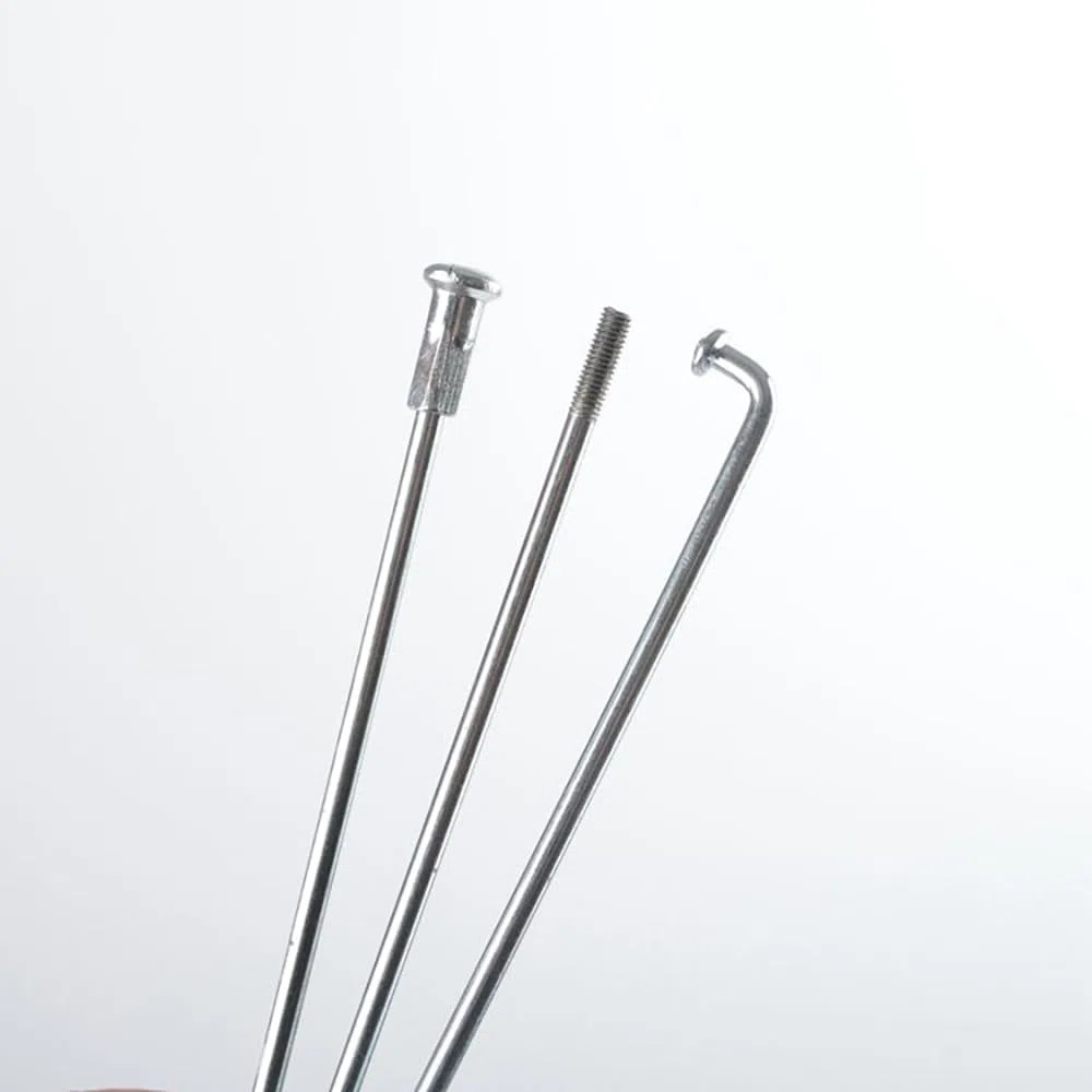 Radios de bicicleta eléctrica de 12 G, 20/40 unidades, 2,5 mm de diámetro, acero al carbono plateado, radios de rueda de bicicleta con boquilla para triciclo de bicicleta eléctrica