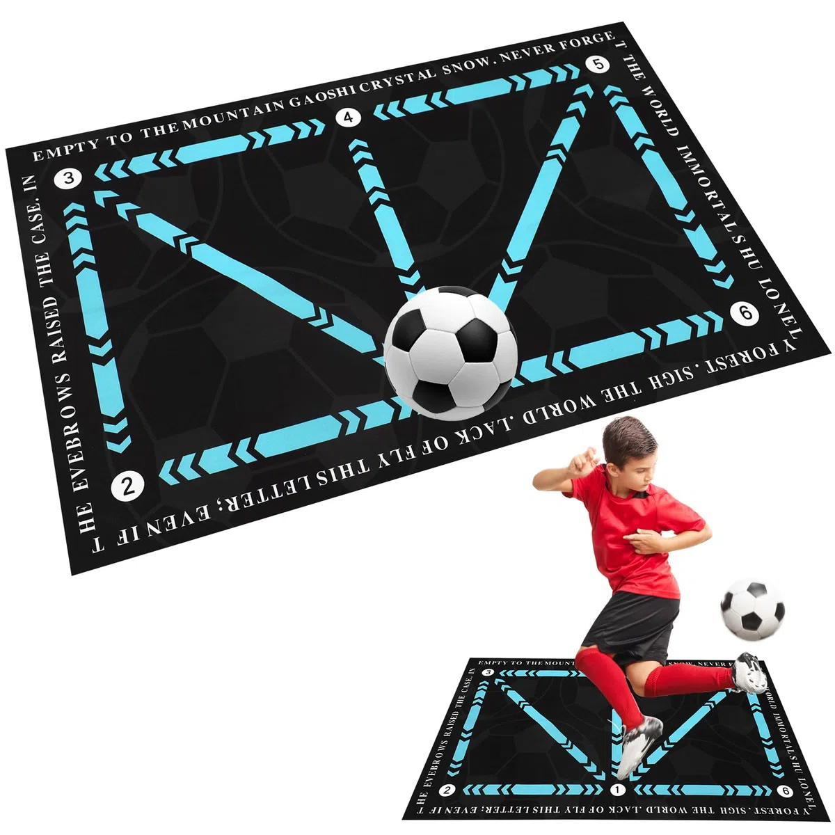 Tapete de entrenamiento de fútbol, 60 x 90 cm, tapete de entrenamiento de fútbol antideslizante, tapete de entrenamiento de control de pelota de regate, tapete deportivo, equipo de