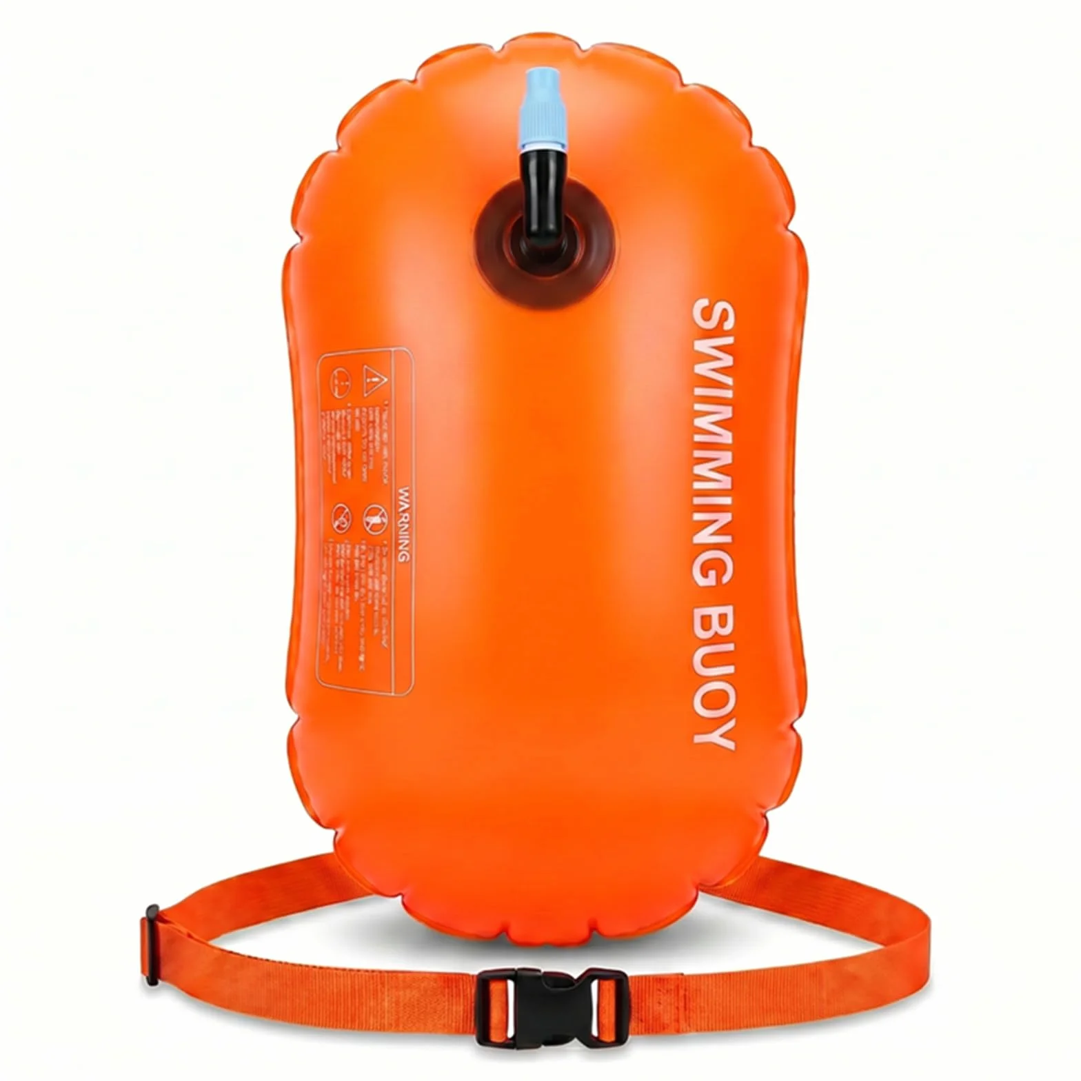 CNMTCCO Flotador de natación Adulto Premium, Estructura de Advertencia Muy Visible para máxima Seguridad Marina, Auxiliar PVC Resistente con cinturón Regulable para Snorkel y Entrenamiento acuático