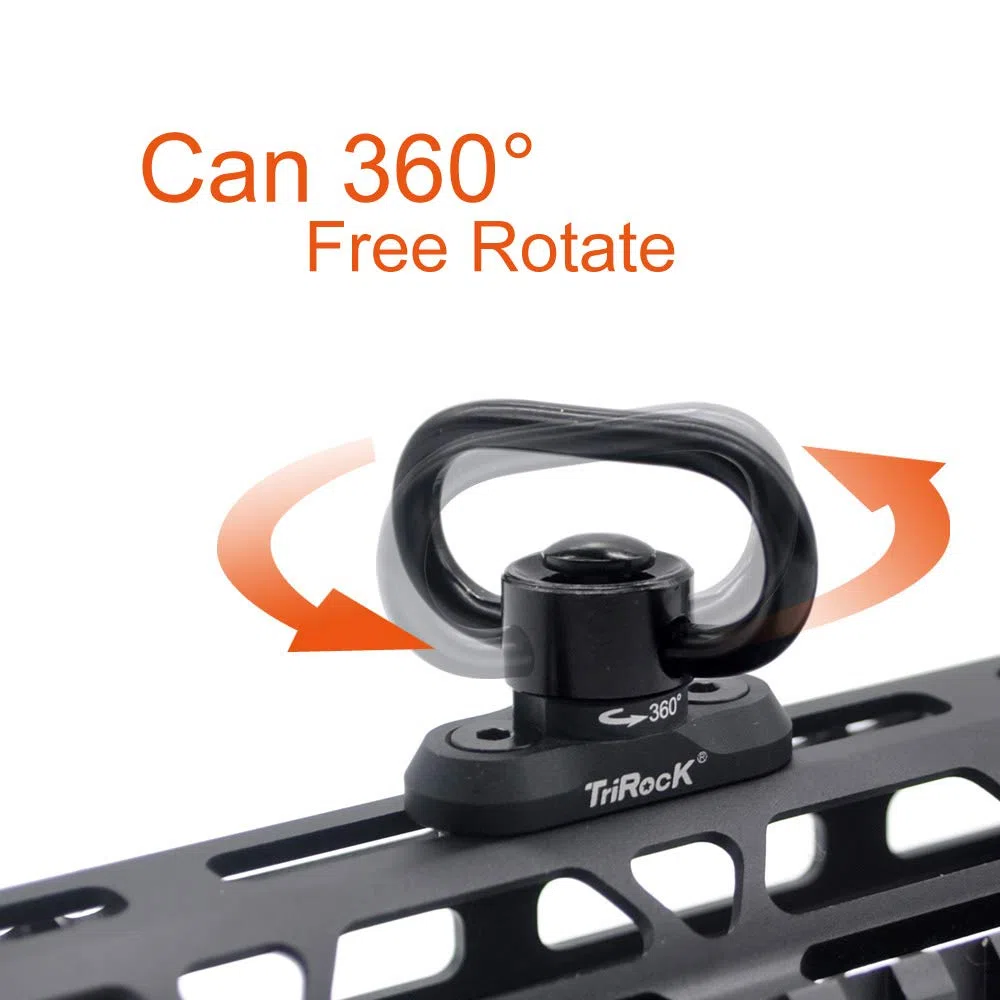 TRIROCK MI0k Mount Adapter and Sling Swivel 1.25 Inch Quick Detachable Kit with 360 Degree Rotation