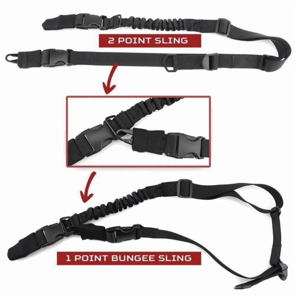 ACEXIER Táctico Gun Sling Correa de Hombro Cuerda al Aire Libre Airsoft Rifle Correa Cinturón con Hebilla de Metal Accesorios de Caza