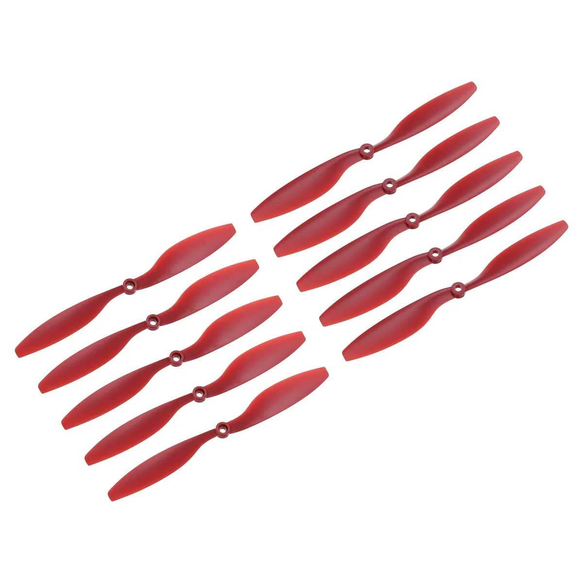 QUARKZMAN 10 Piezas 1045 RC Hélices Hoja Prop 2 Aspas 25.4cm Diámetro Plástico para RC Aeronave Cuadricóptero Prop Reemplazo, Rojo con 6 Arandelas de Plástico