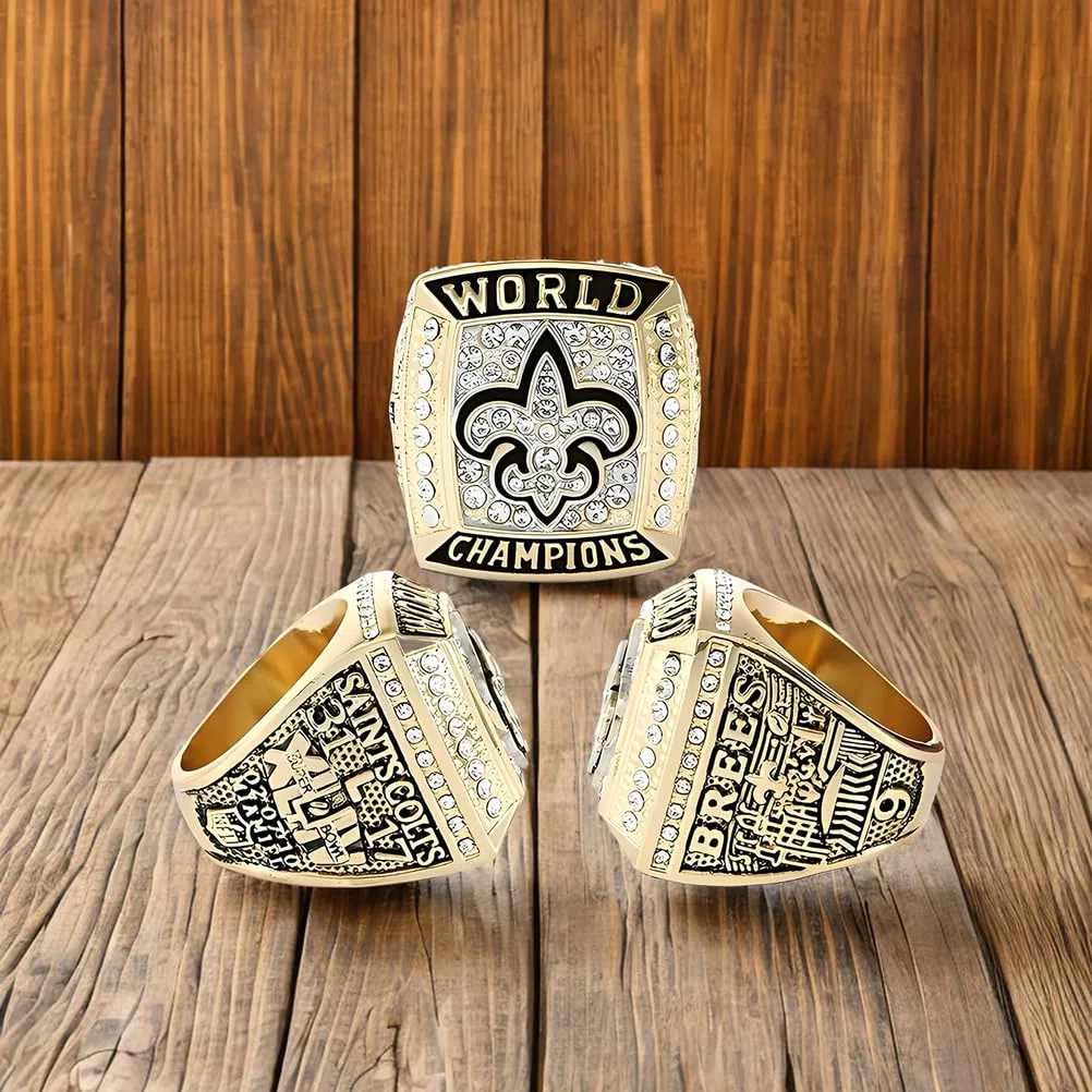 Anillo Campeón Super Bowl 2009 Saints – Recuerdo del Campeonato de Fútbol Americano para Aficionados, Antiguos Alumnos, Padre y Amigos