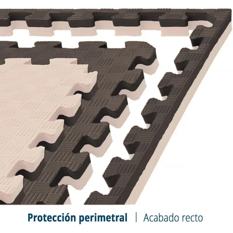 Pavimentos Arquiservi - Suelo Puzzle Tatami Ignifugo | Losetas Gran Formato XL | 100x100x20 cm | Gimnasios | Homologado CEE | Fitness | Aerobic | Yoga| Libre de Tóxicos.