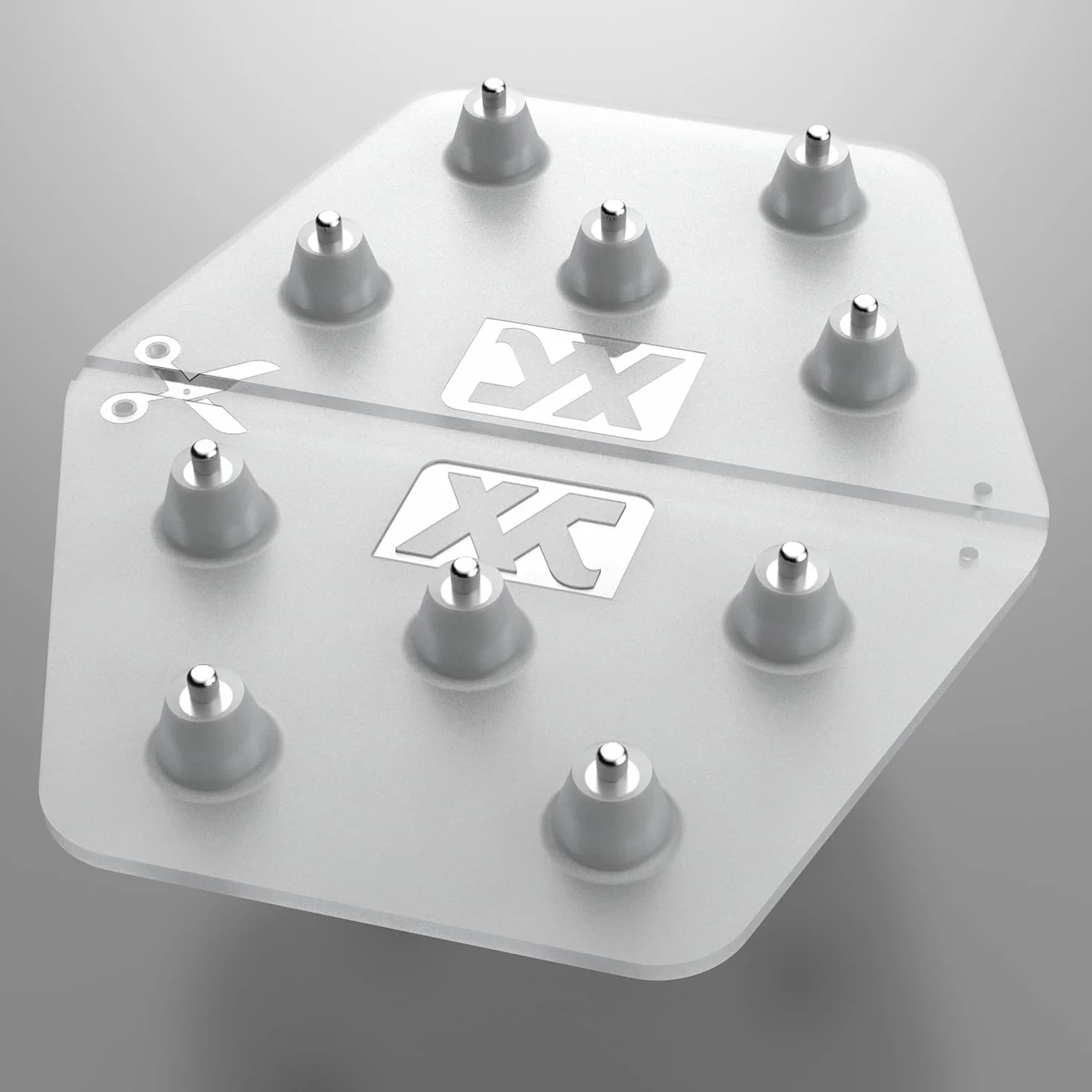XCMAN Almohadilla Antideslizante para Snowboard de Aluminio con Púas, Proporciona Agarre Adicional y Tracción Adhesivo 3M, 5,1 x 4,3 Pulgadas