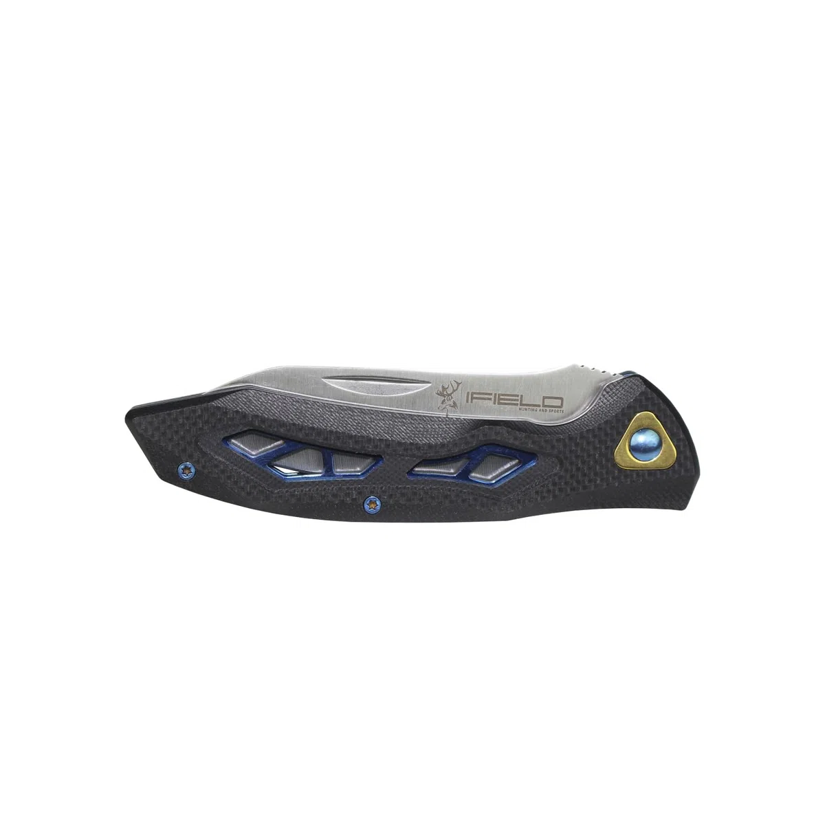 Navaja iFIELD EL29047. Diseñada en España, Navaja con cachas G10 y hoja de Acero 3cr13 de 8,8 cm. Longitud total de 20,4 cm. La herramienta perfecta para camping, pesca, caza y actividades deportivas.