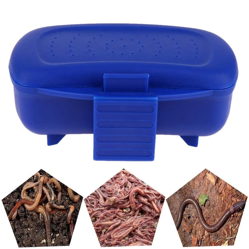 1 Pc Caja De Pesca De Plástico Almacenamiento De Cebos De Pescado para Lombrices De Tierra Atragadora De Aparejos Caja De Almacenamiento Organizador De Pesca Accesorios De Pesca