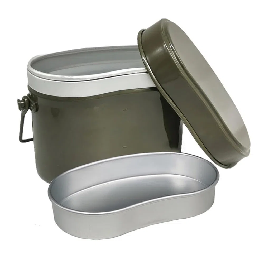 Juego de vajilla portátil para camping, cacerola de aluminio de grado alimenticio para marcas de volumen y diseño ergonómico para entusiastas del aire libre