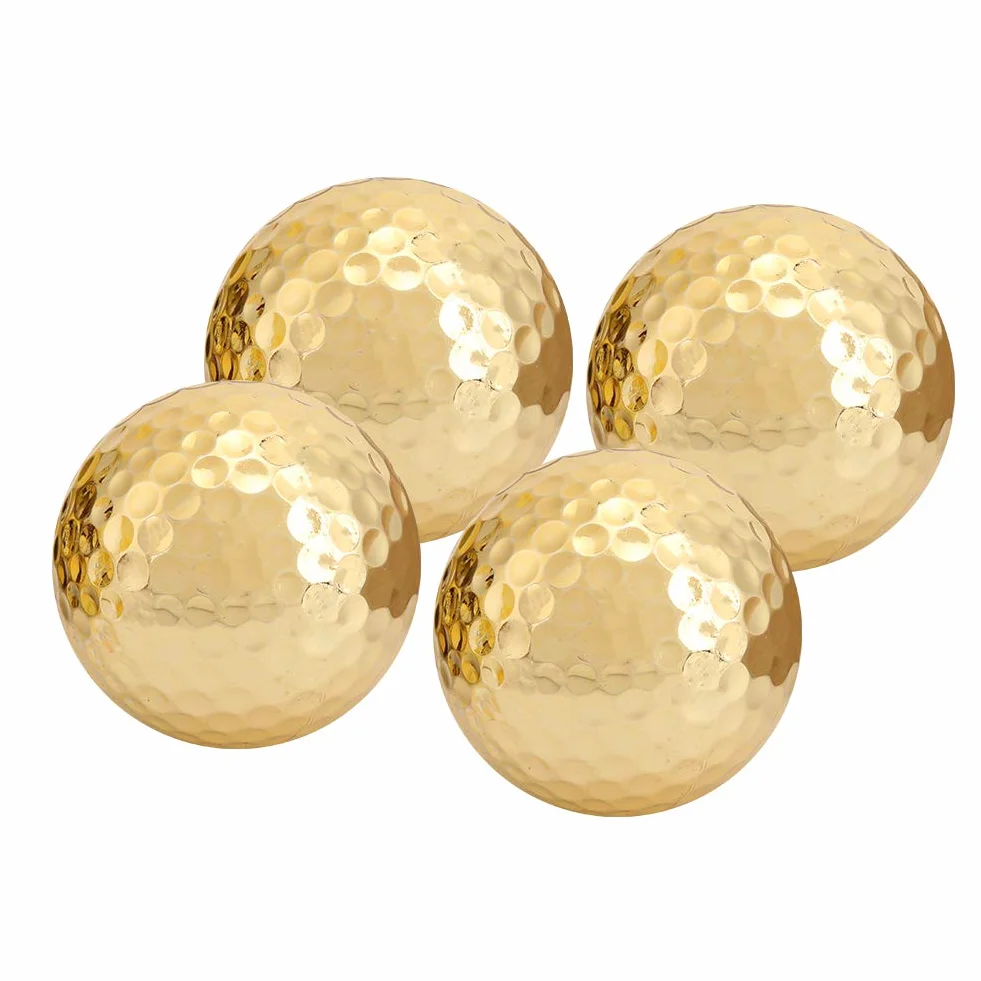 Bolas Golf, Pelota de Golf, Bola de Doble Capa de Doble Capa, Bola chapada en Oro para Amantes del Golf Que practican Clubes para Principiantes Bolas De Golf Golf Balls