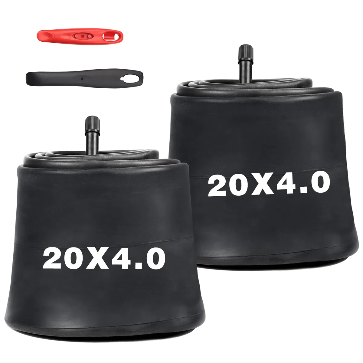 2 cámaras de aire para bicicleta de 20 x 4,0/26 x 4,0 pulgadas, 20/26 pulgadas, AV35 mm, tubo interior para bicicleta de montaña