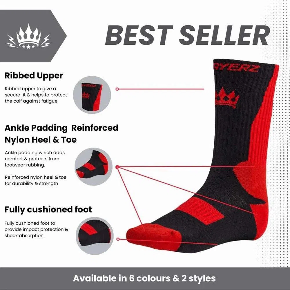 Playerz Calcetines de boxeo para adultos, calcetines de fitness para adultos, calcetines deportivos de 6 a 11, negro/blanco, Taille unique