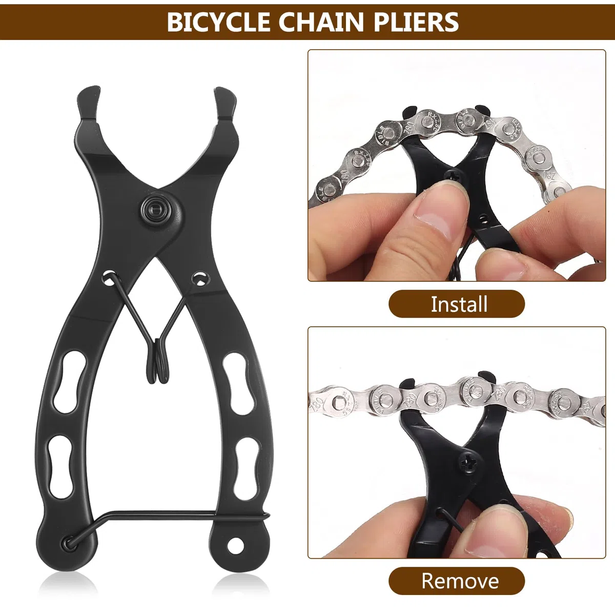 Cadena Bicicleta, Cadena de bicicleta de Montaña 6/7/8 velocidades, 116 Eslabones 1/2 x 3/32 Pulgadas, Cadenas para bicicletas de carretera, con alicates/rompedor de cadenas y 4 pares candados