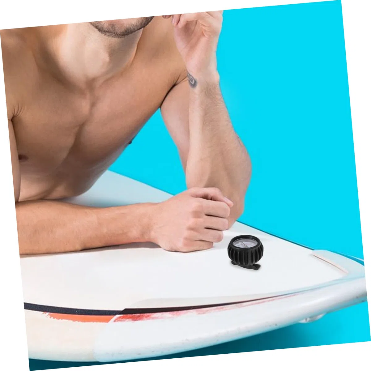BESPORTBLE Manómetro para Bote Inflable y Tabla de Surf, Medidor de Presión de Aire 0-1.6 Bar, Dispositivo Resistente de PVC, Herramienta Precisa para Kayak y Deportes Acuáticos