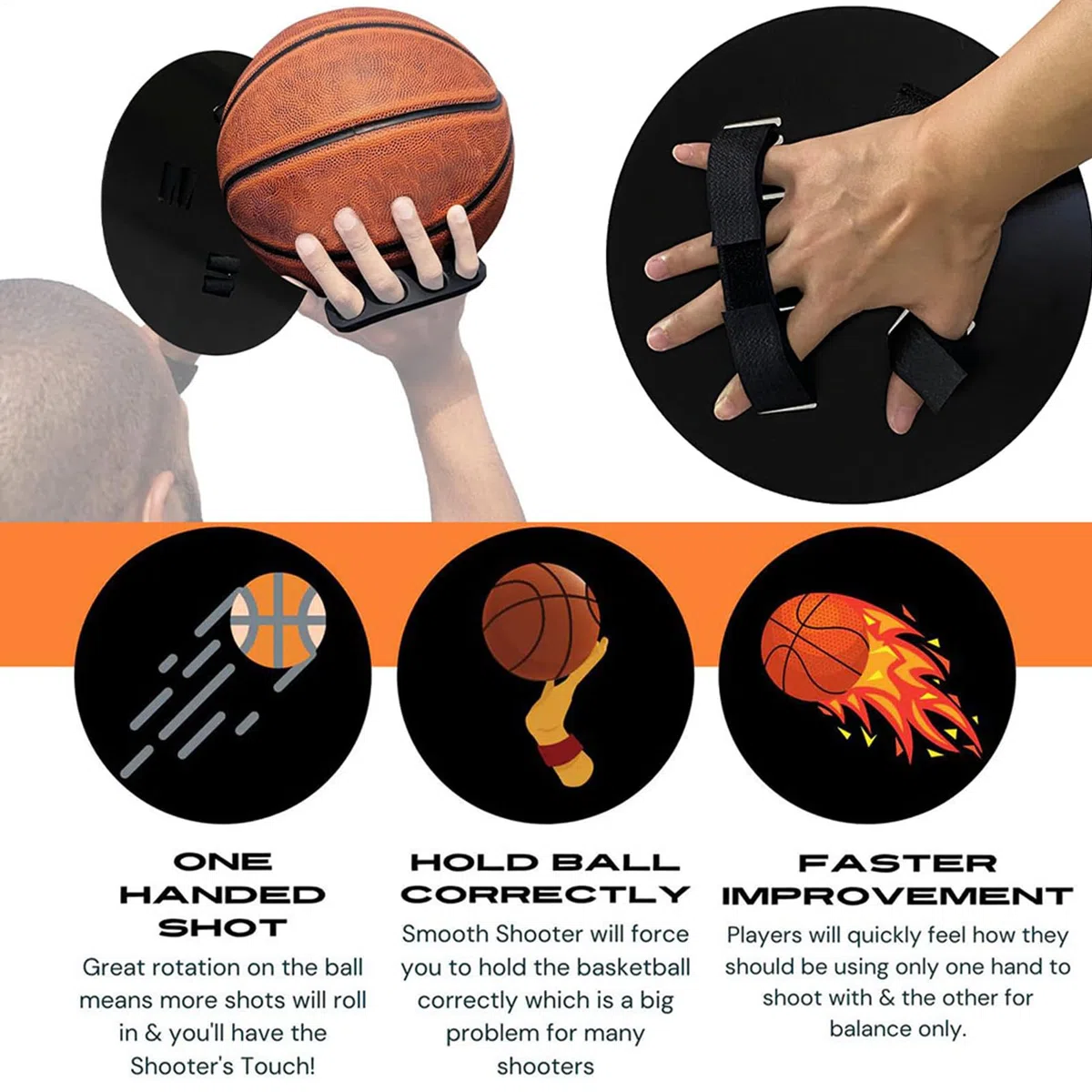 Entrenador de tiro de baloncesto: potenciador de habilidades de tiro profesional, equipo de entrenamiento de baloncesto duradero | Kit de corrección de baloncesto, accesorio guía de tiradores para