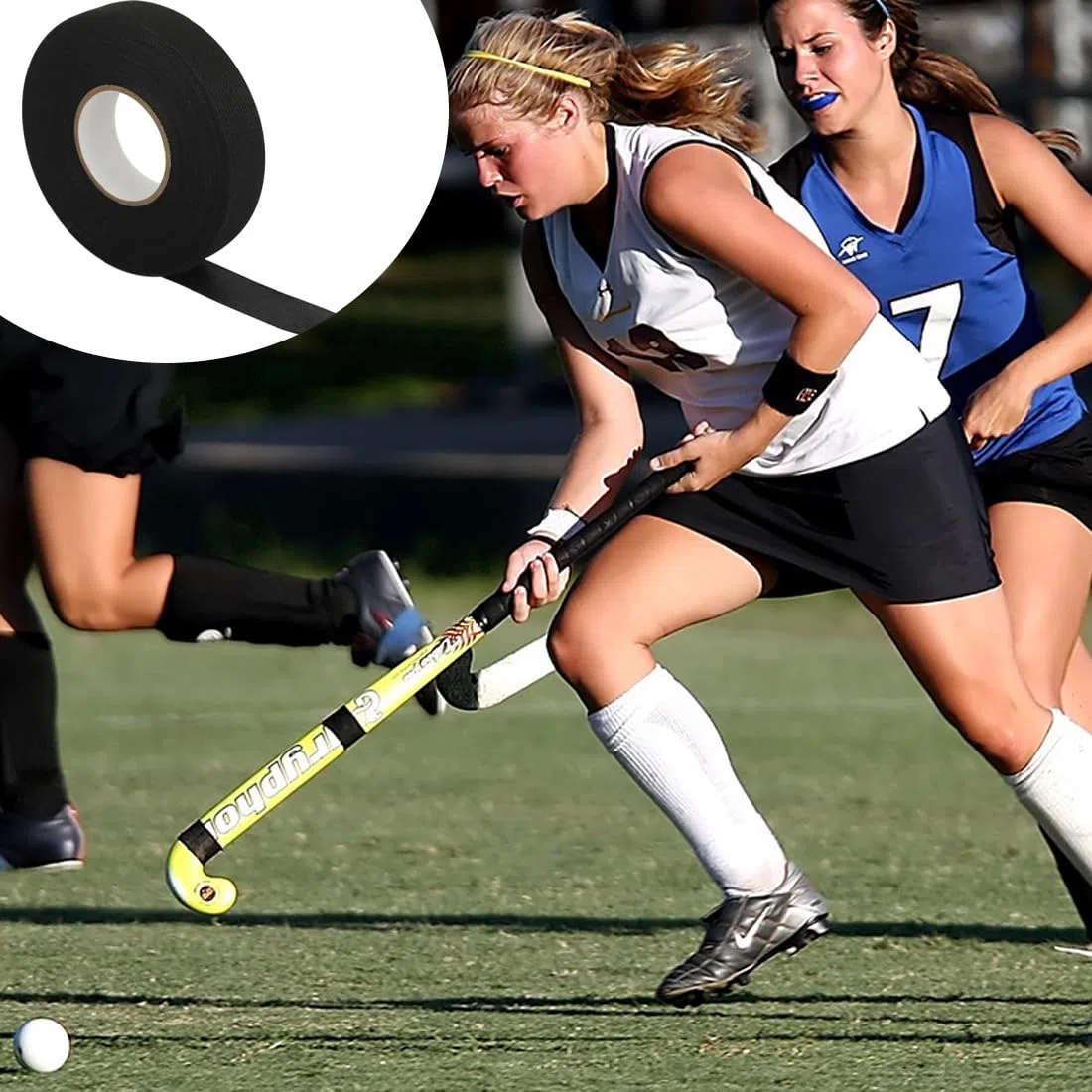 GXGM Cinta para Raqueta, Cinta para Palo de Hockey, Cinta de Agarre Antideslizante de 25M, Cinta Deportiva, Cinta para Raqueta Antideslizante y Resistente al Desgaste